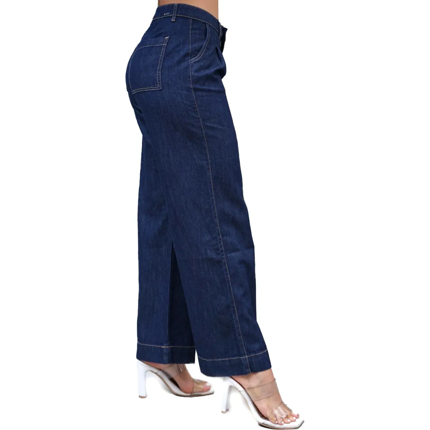 Pantalón Jarola Wide Leg Pinzas Martha color natural | Platanitos