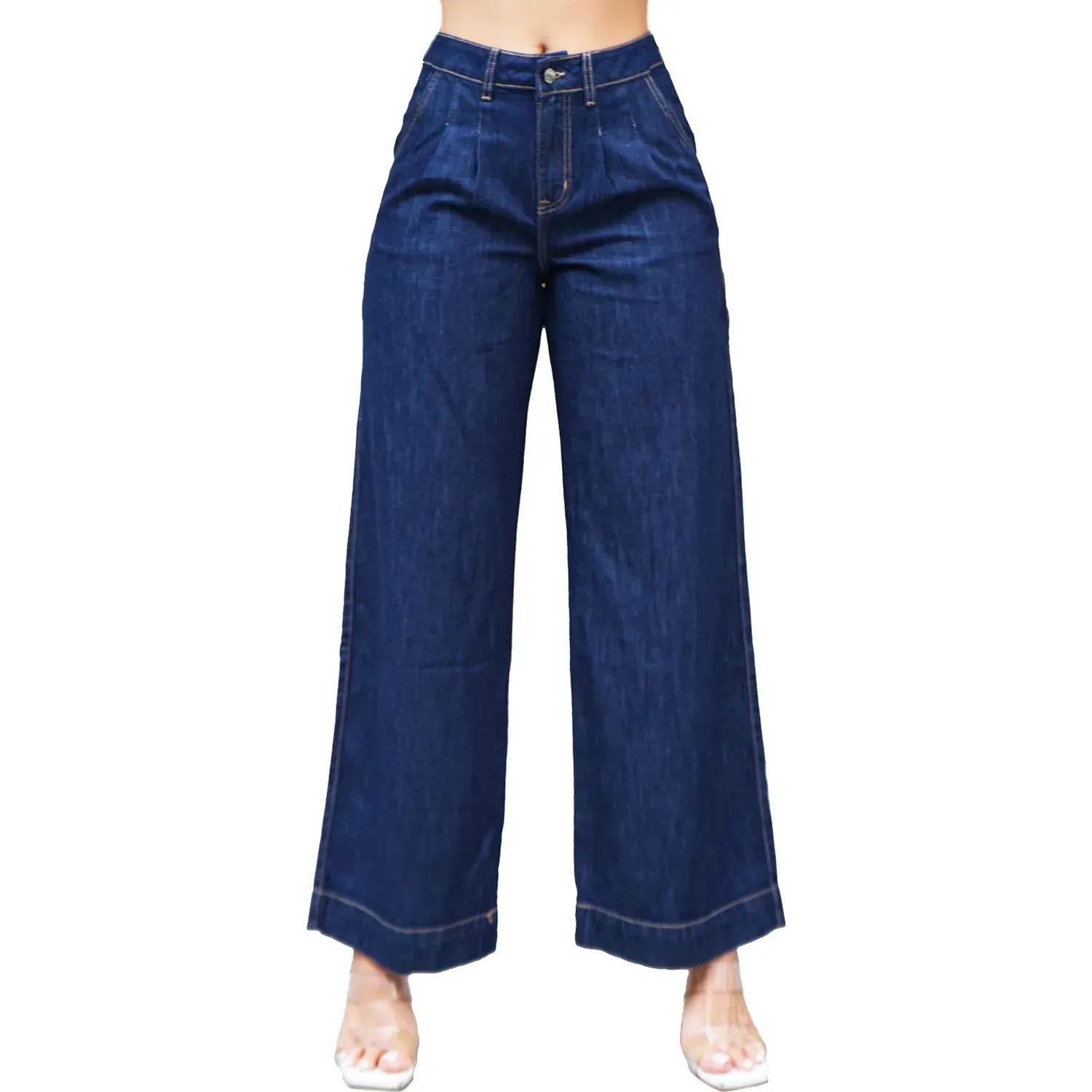 Pantalón Jarola Wide Leg Pinzas Martha color natural | Platanitos