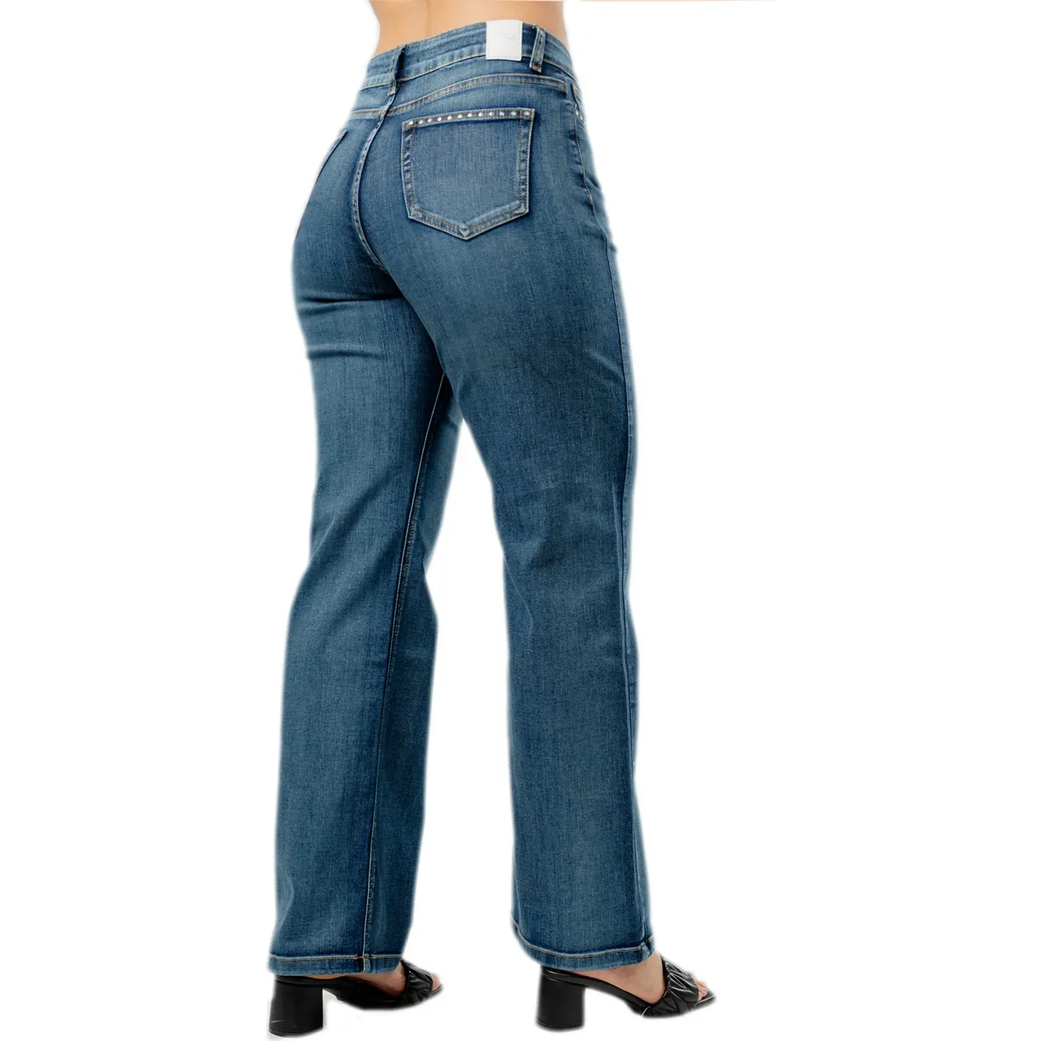 JAROLA Jean Jarola Mide Rise Lauren color azul | Platanitos