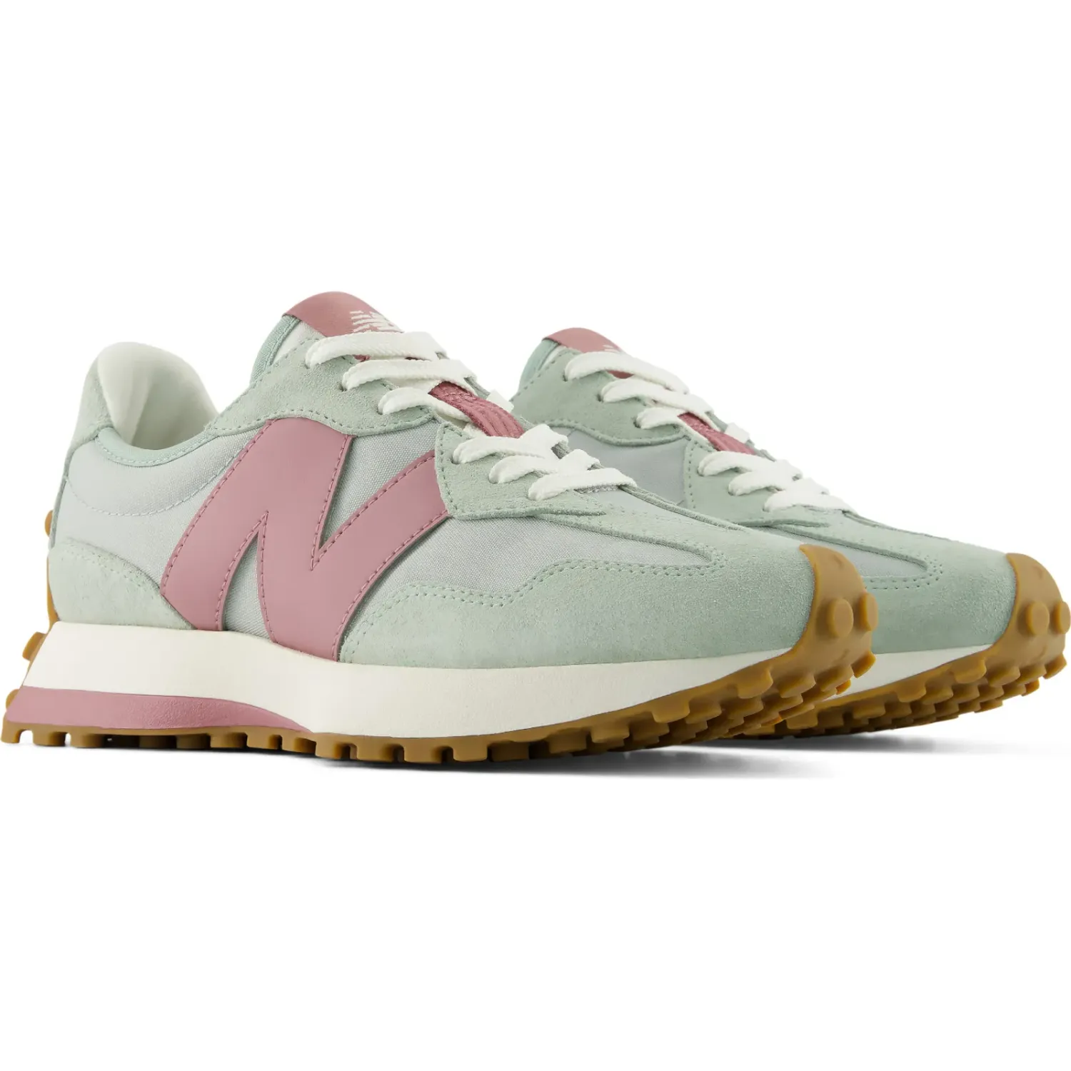 New Balance Zapatillas New Balance Urbanas Mujer 327 color menta / rosado | Platanitos