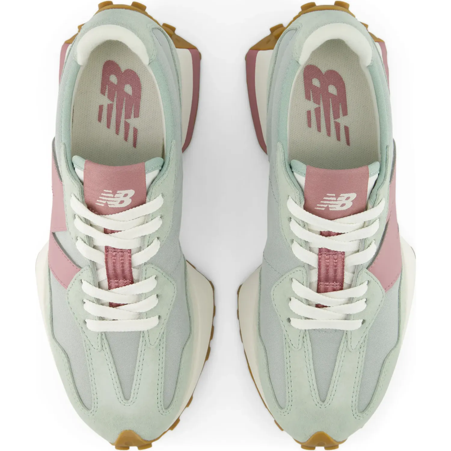 New Balance Zapatillas New Balance Urbanas Mujer 327 color menta / rosado | Platanitos