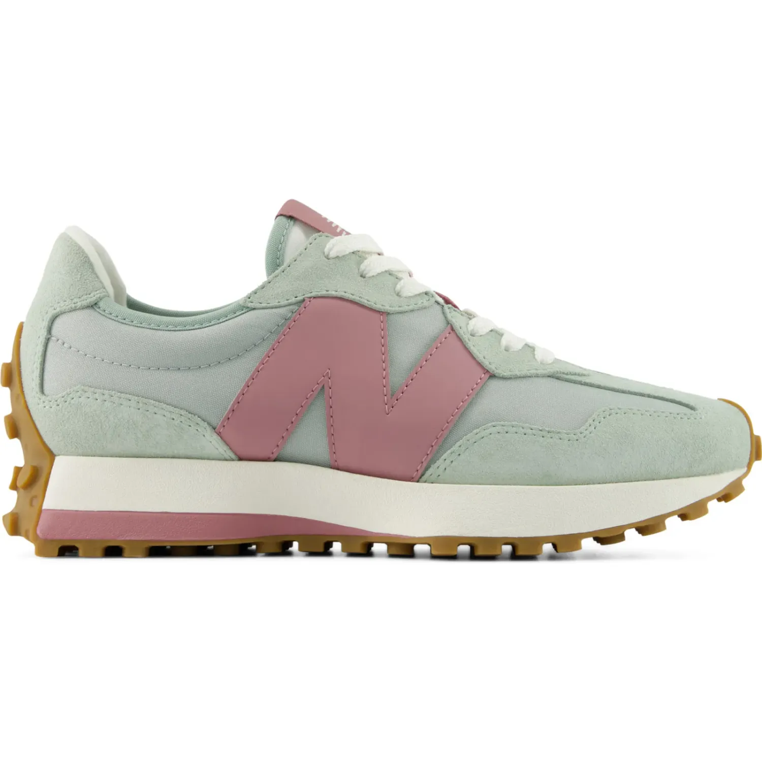 New Balance Zapatillas New Balance Urbanas Mujer 327 color menta / rosado | Platanitos