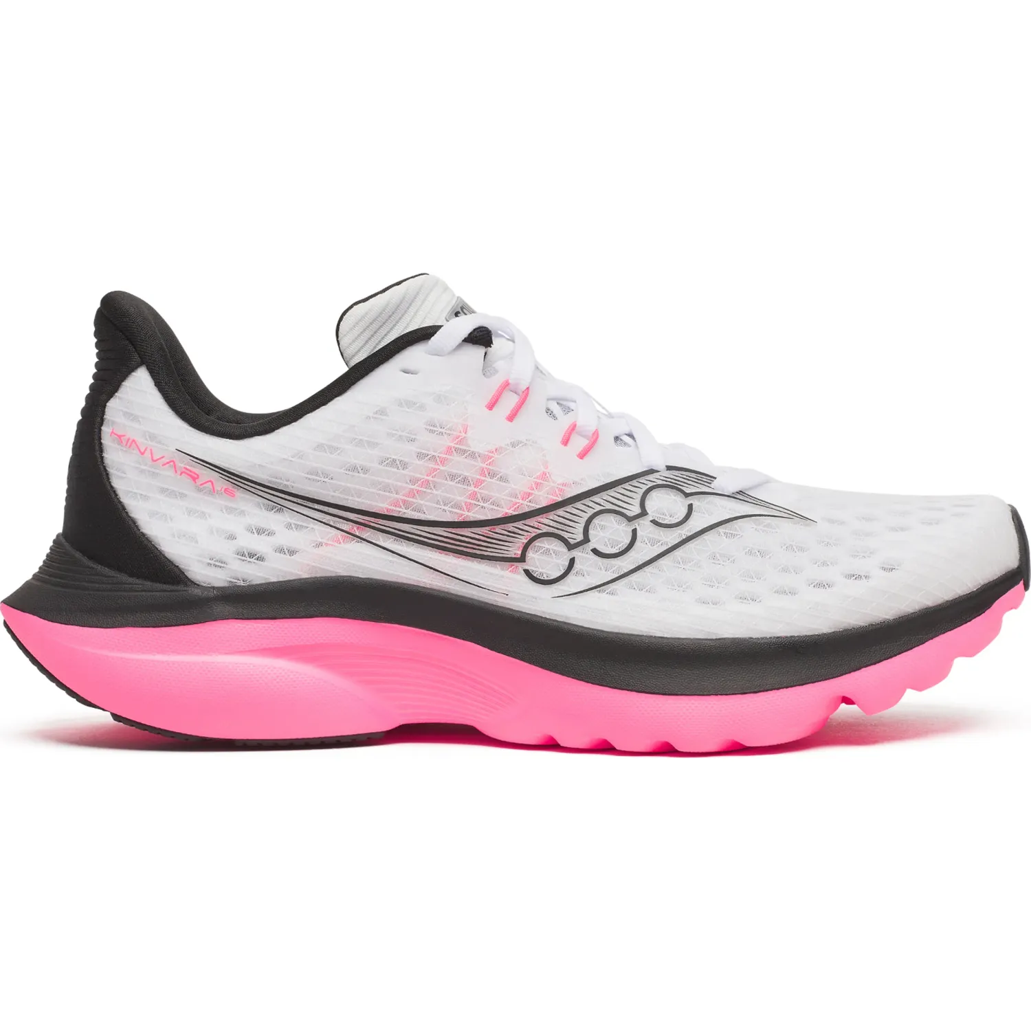 Saucony Zapatilla Saucony Running Mujer Kinvara 16 color blanco / rosado | Platanitos