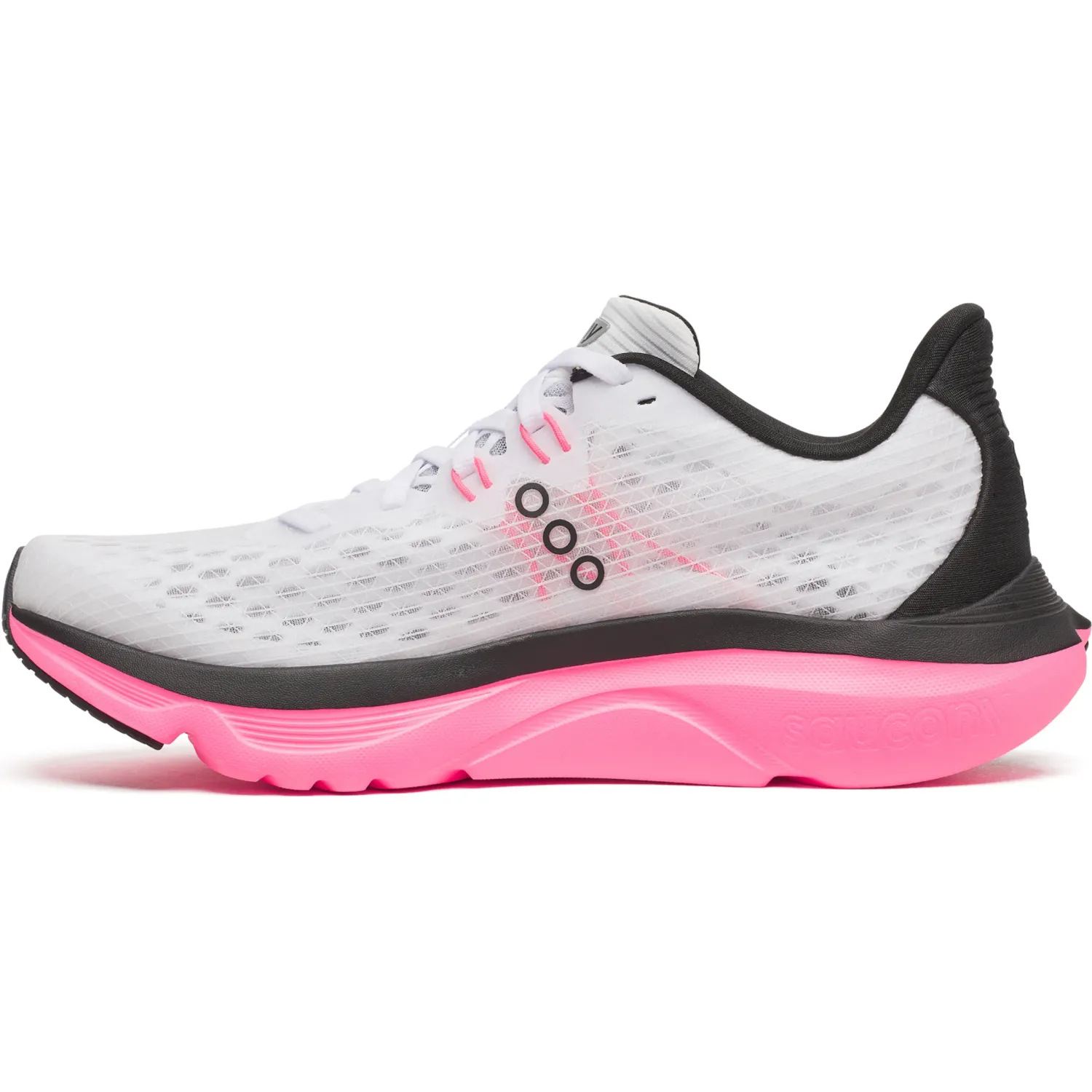 Saucony Zapatilla Saucony Running Mujer Kinvara 16 color blanco / rosado | Platanitos
