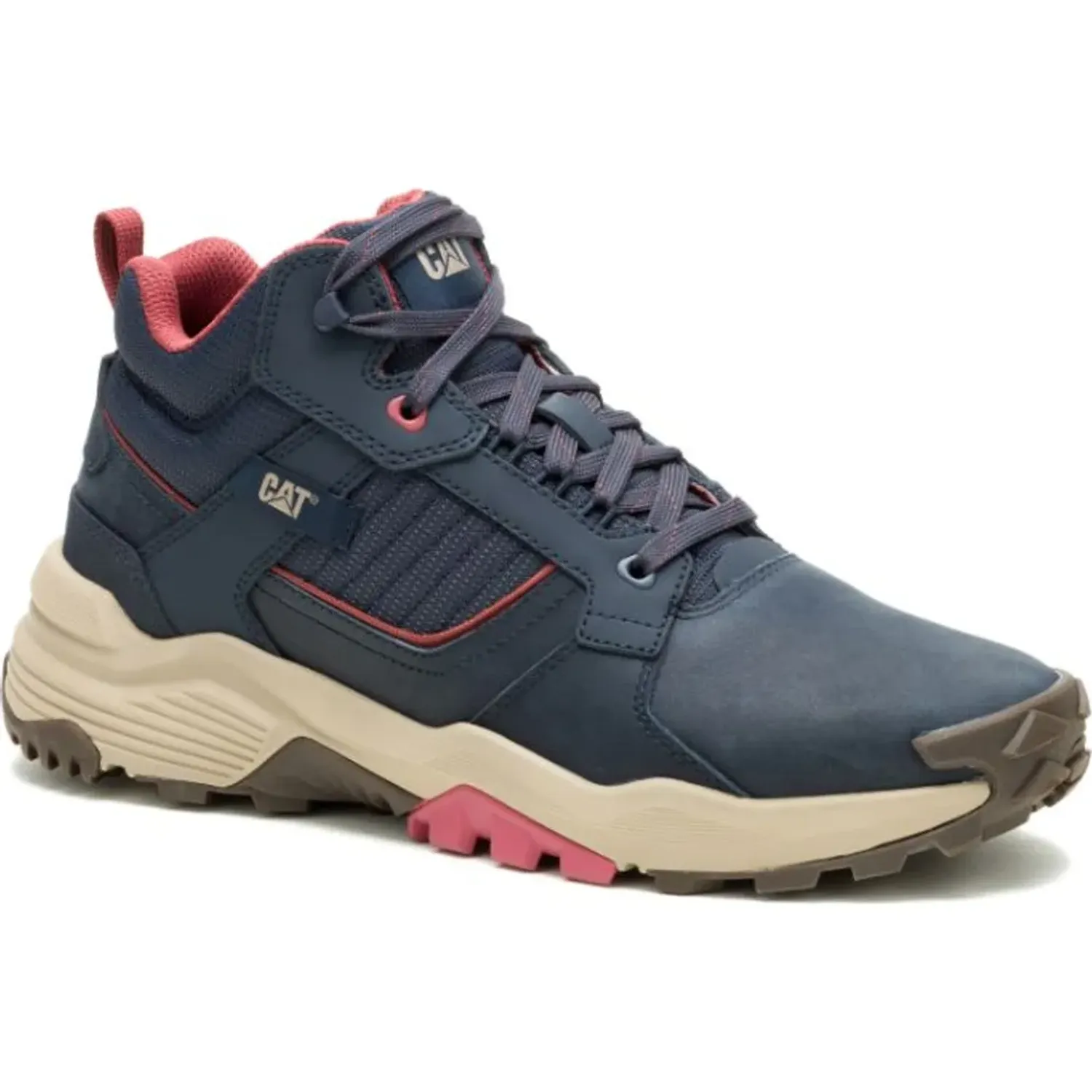 CAT Botin Cat Urbano Hombre Grapple Leather Mid color azul | Platanitos