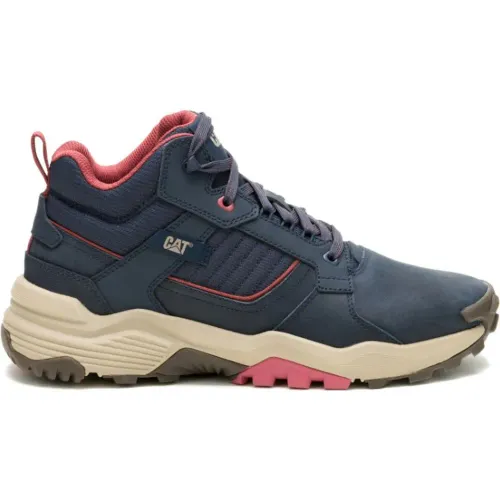 Botin Cat Urbano Hombre Grapple Leather Mid color azul | Platanitos