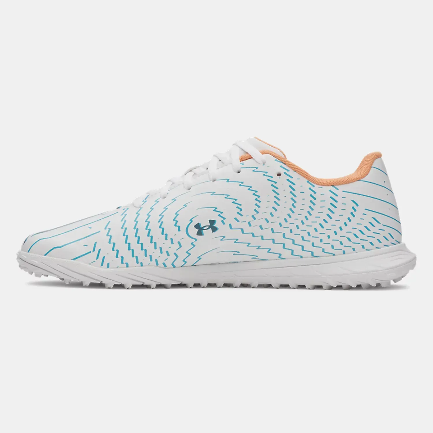 Zapatillas Under Armour De Futbol Hombre Shadow Club 4 color blanco / celeste | Platanitos