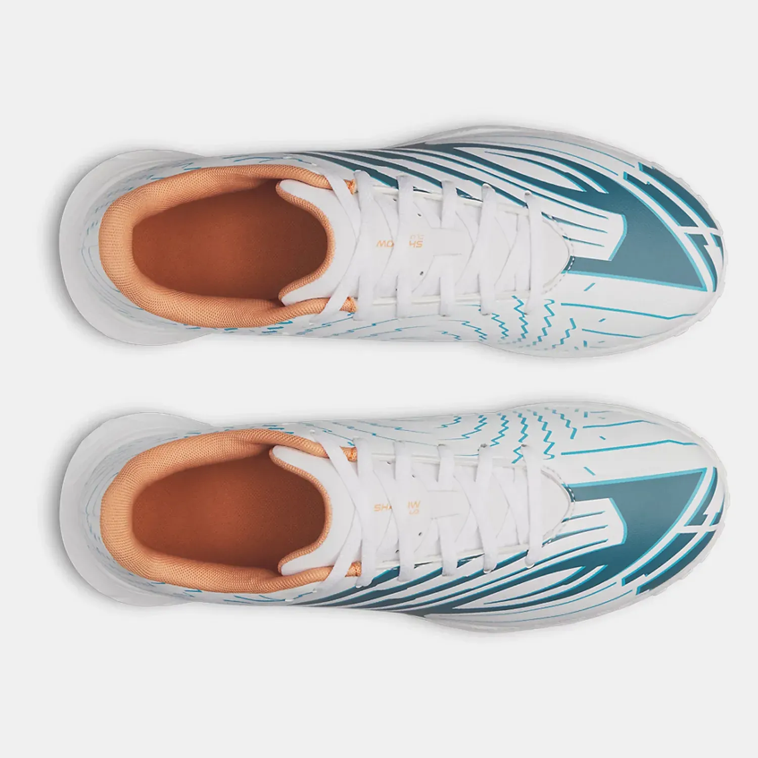 Zapatillas Under Armour De Futbol Hombre Shadow Club 4 color blanco / celeste | Platanitos
