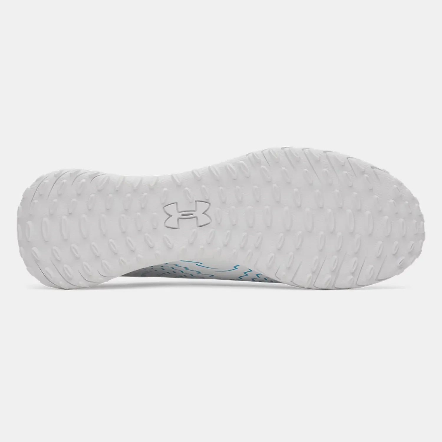 Zapatillas Under Armour De Futbol Hombre Shadow Club 4 color blanco / celeste | Platanitos