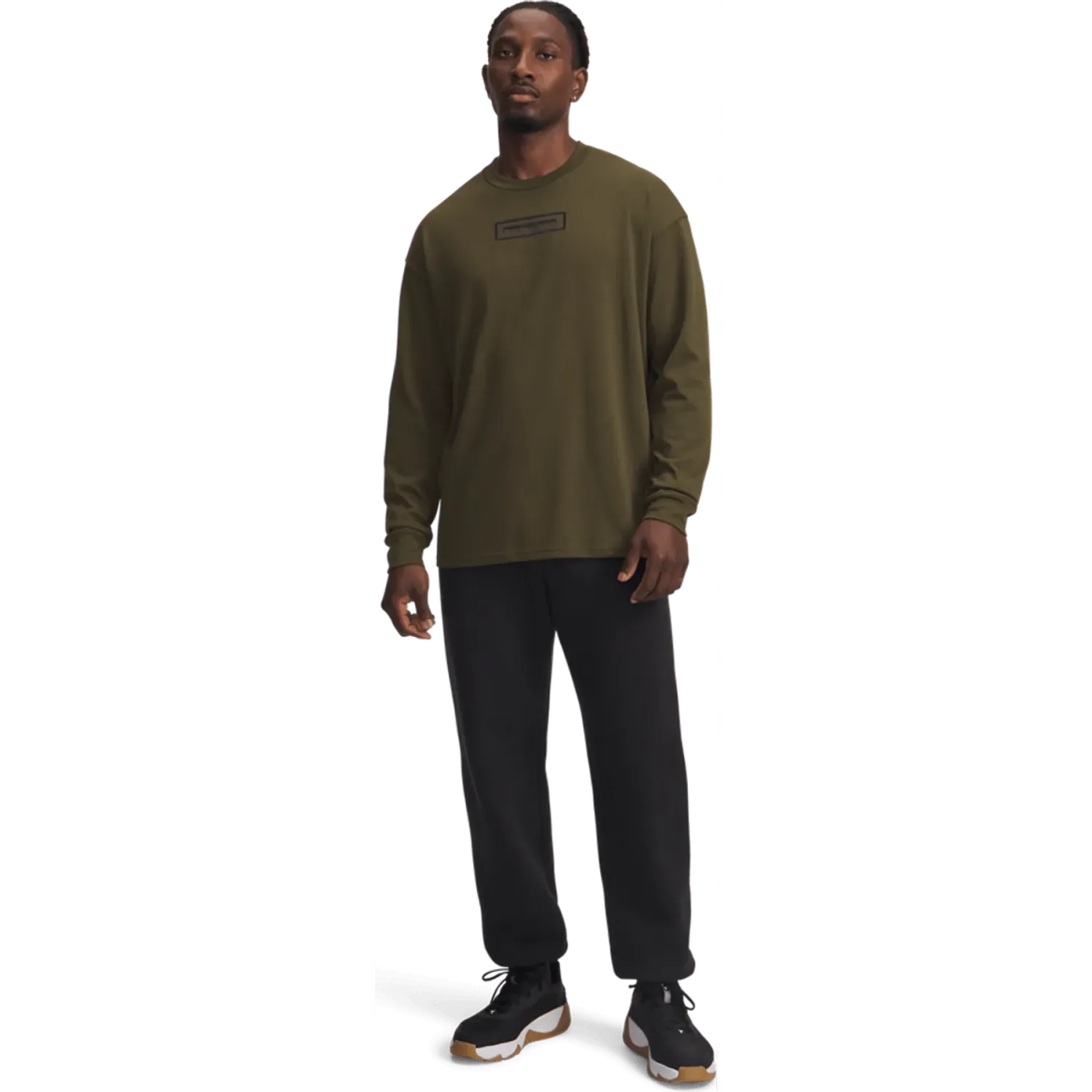Under Armour Polera Under Armour Deportiva Hombre Proyect Rock Ls Q4 St color verde | Platanitos