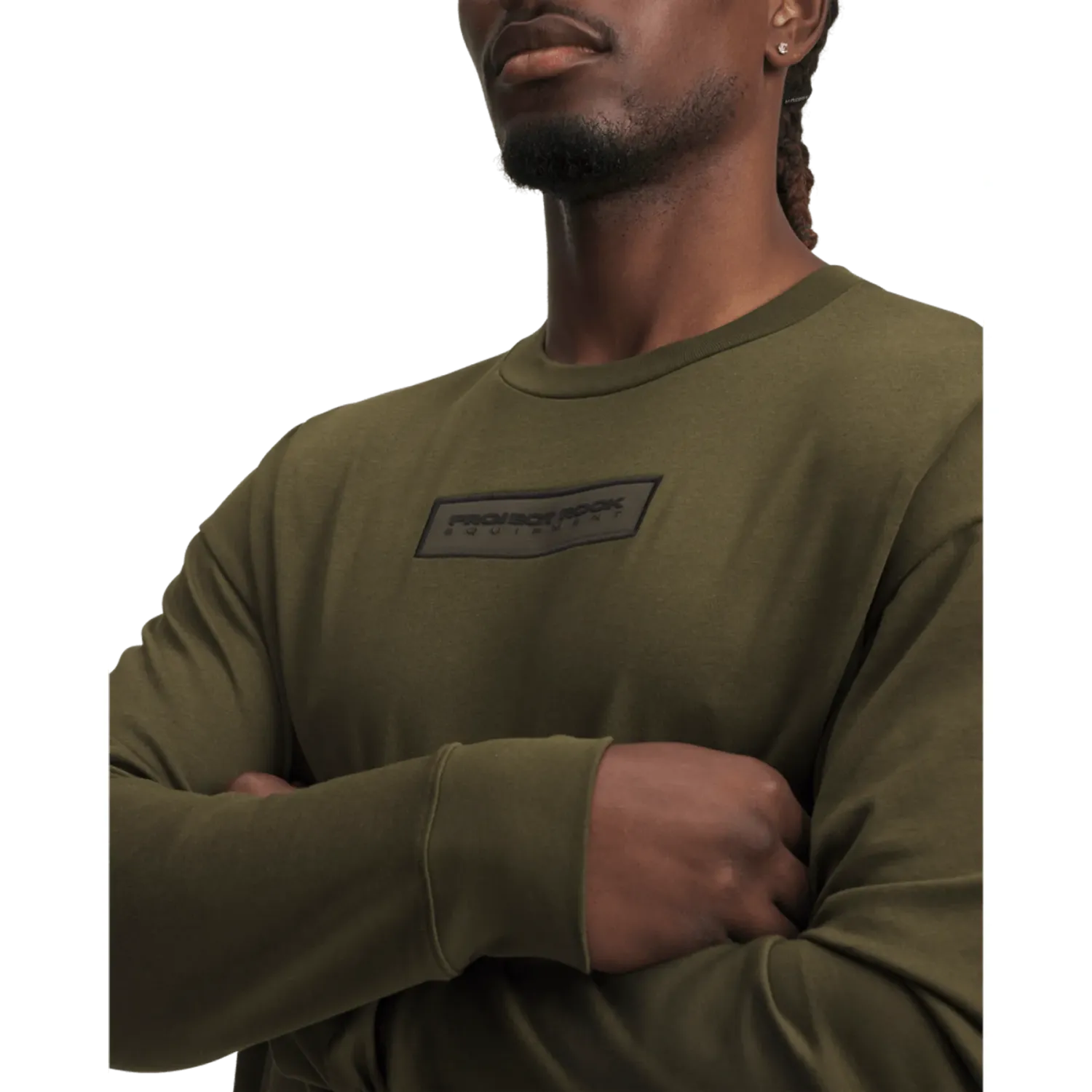 Under Armour Polera Under Armour Deportiva Hombre Proyect Rock Ls Q4 St color verde | Platanitos