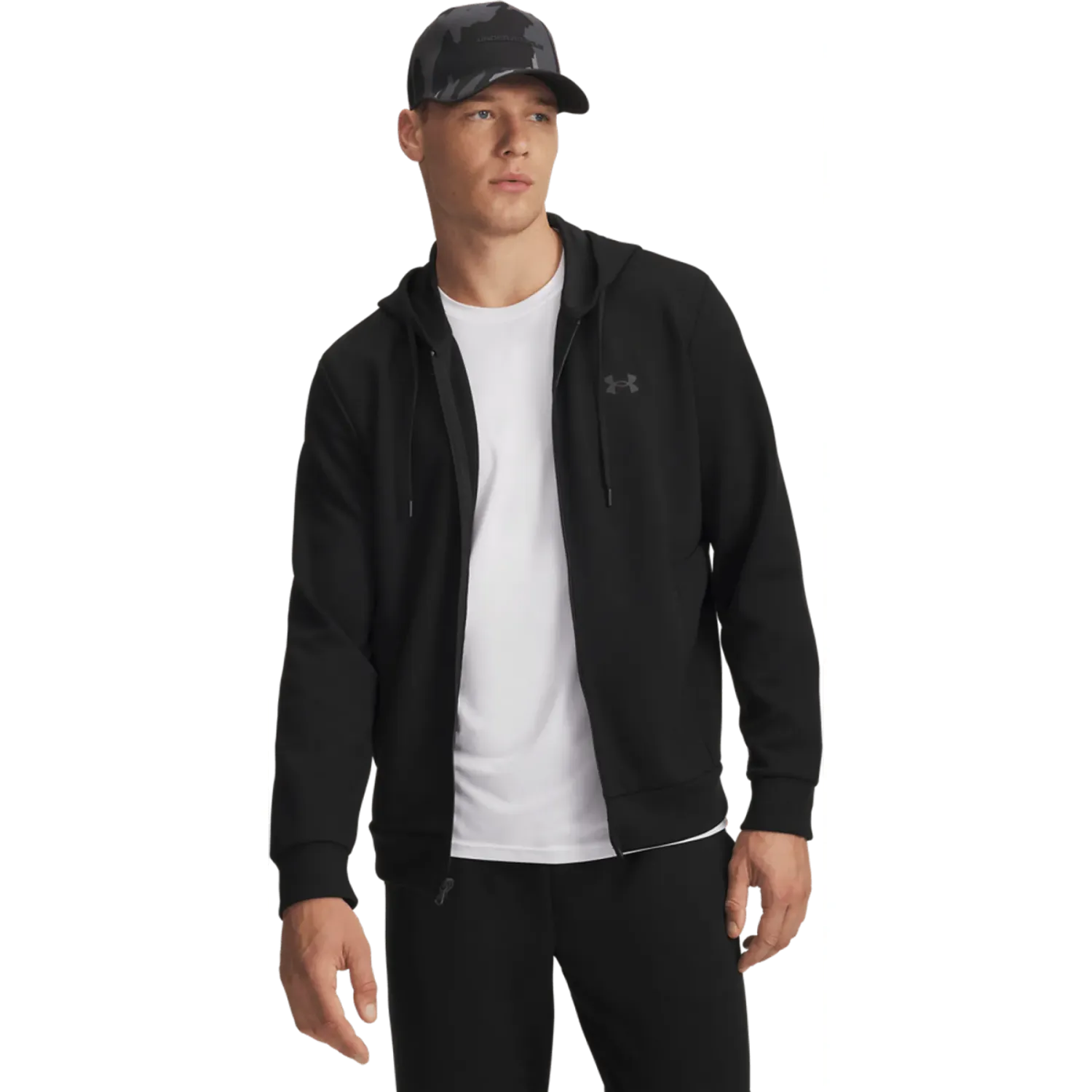 Under Armour Casaca Under Armour Training Hombre Flex Fleece Full Zip color negro | Platanitos