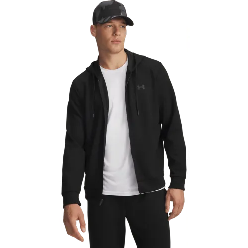 Casaca Under Armour Training Hombre Flex Fleece Full Zip color negro | Platanitos