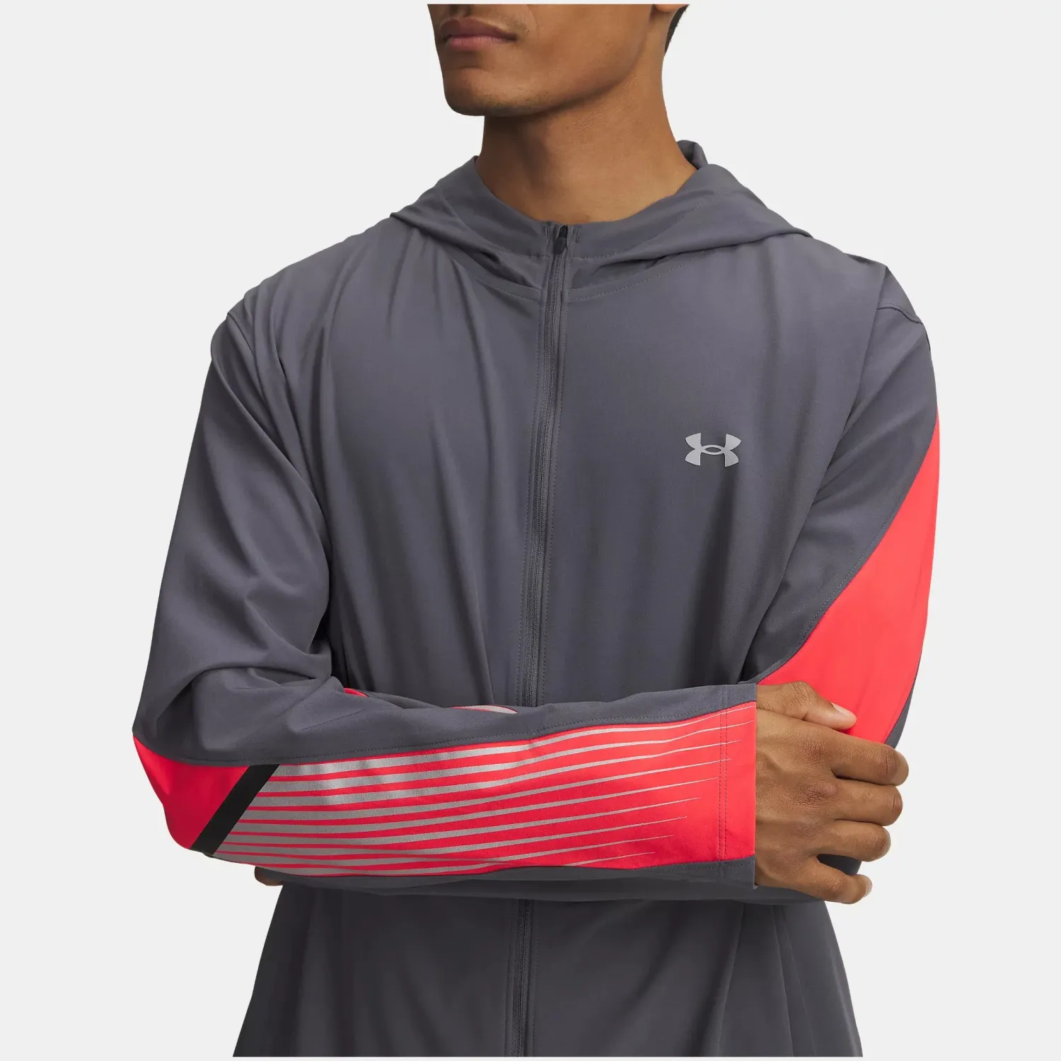 Under Armour Casaca Under Armour Running Hombre Velociti Storm Hooded Con Capucha color gris | Platanitos