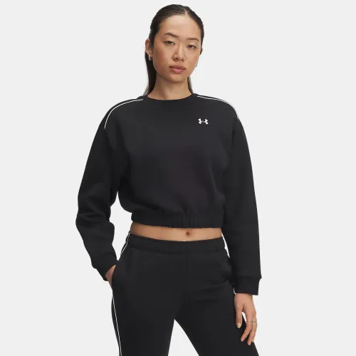 Under Armour Polera Deportiva Mujer Rival Fleece Piped Crew