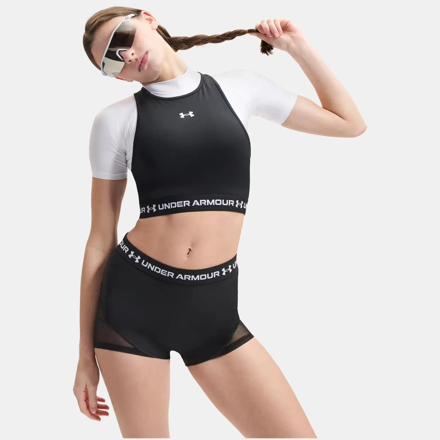 Under Armour Top Under Armour Training Mujer Heatgear Mesh Tank color negro | Platanitos