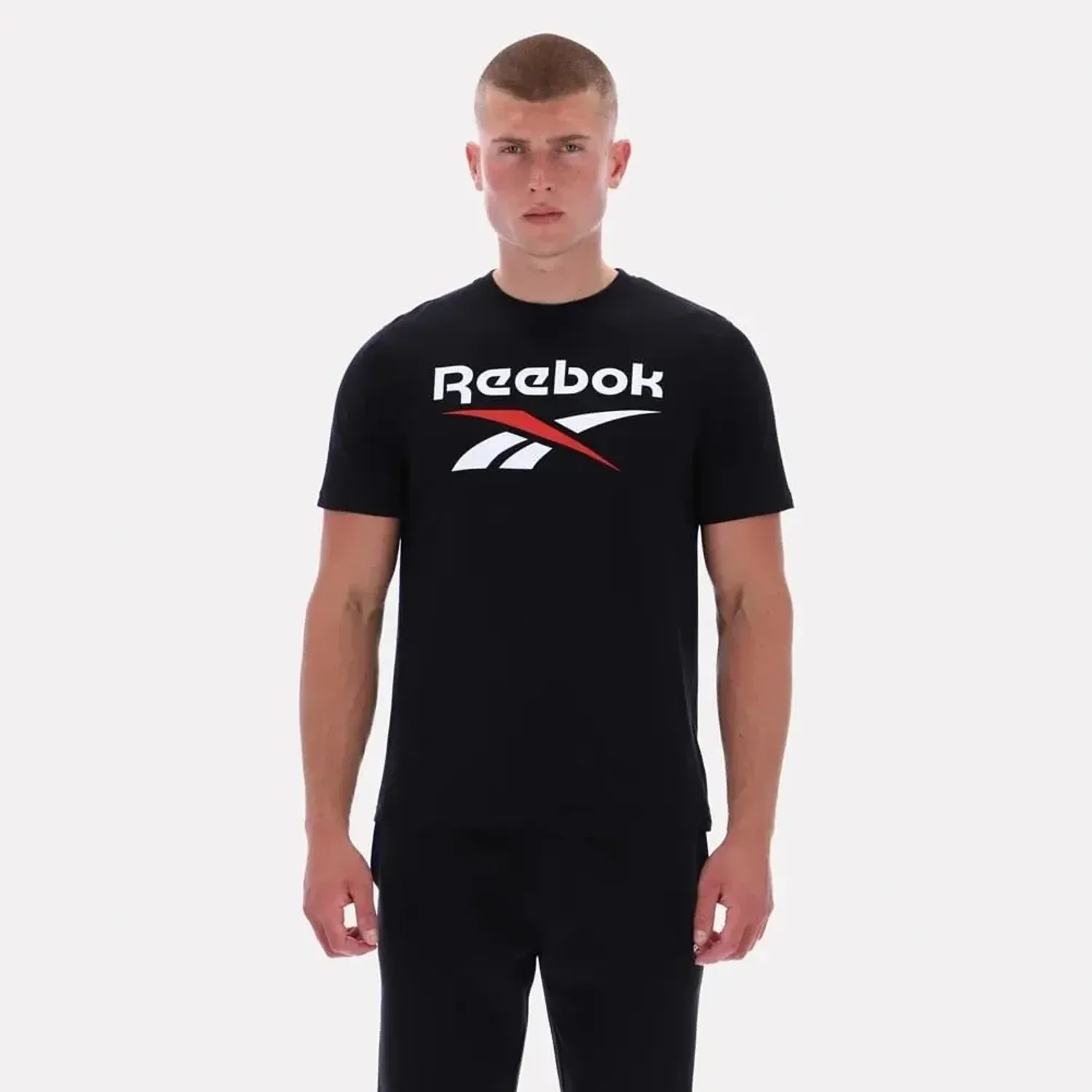 Reebok Polo Reebok Deportivo Hombre Big Logo Tee color negro | Platanitos