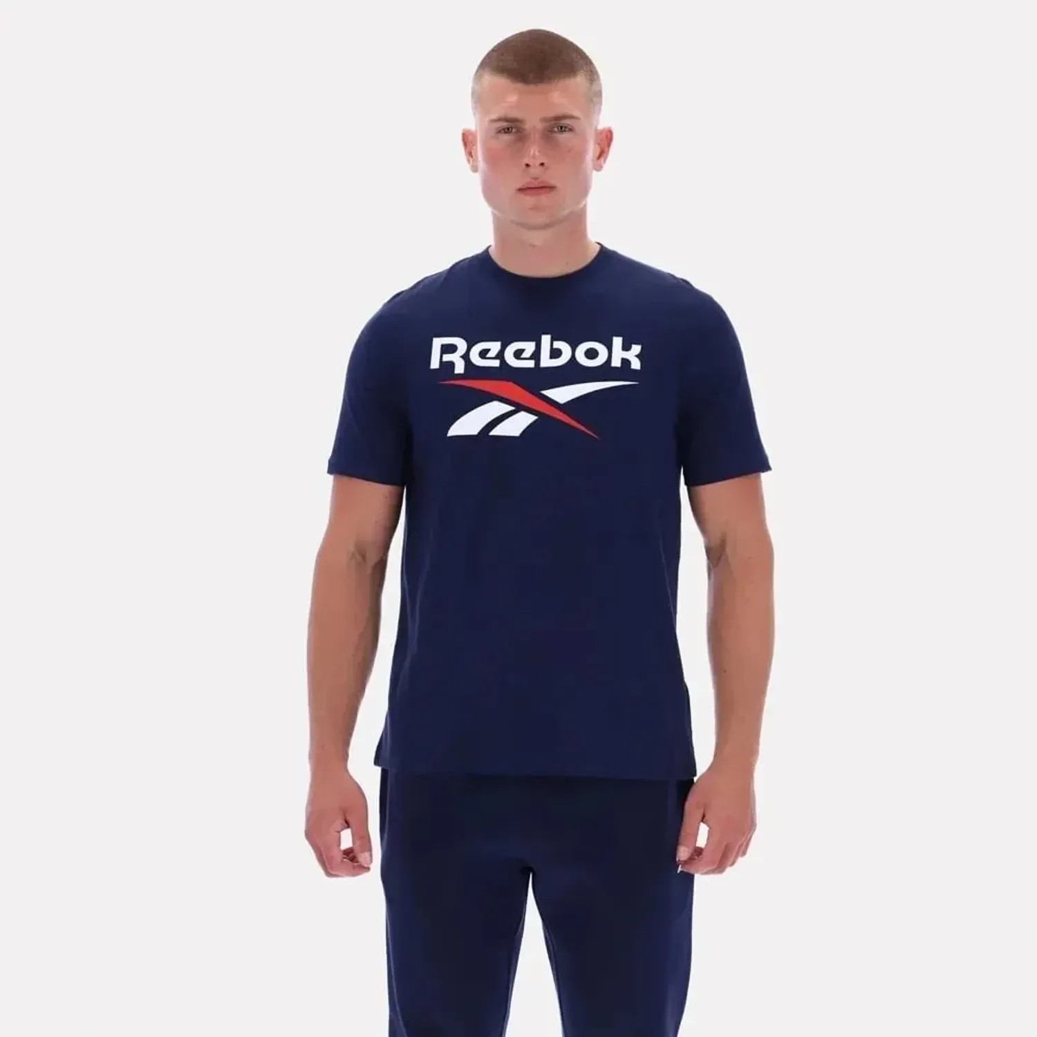 Reebok Polo Reebok Deportivo Hombre Big Logo Tee color azul | Platanitos