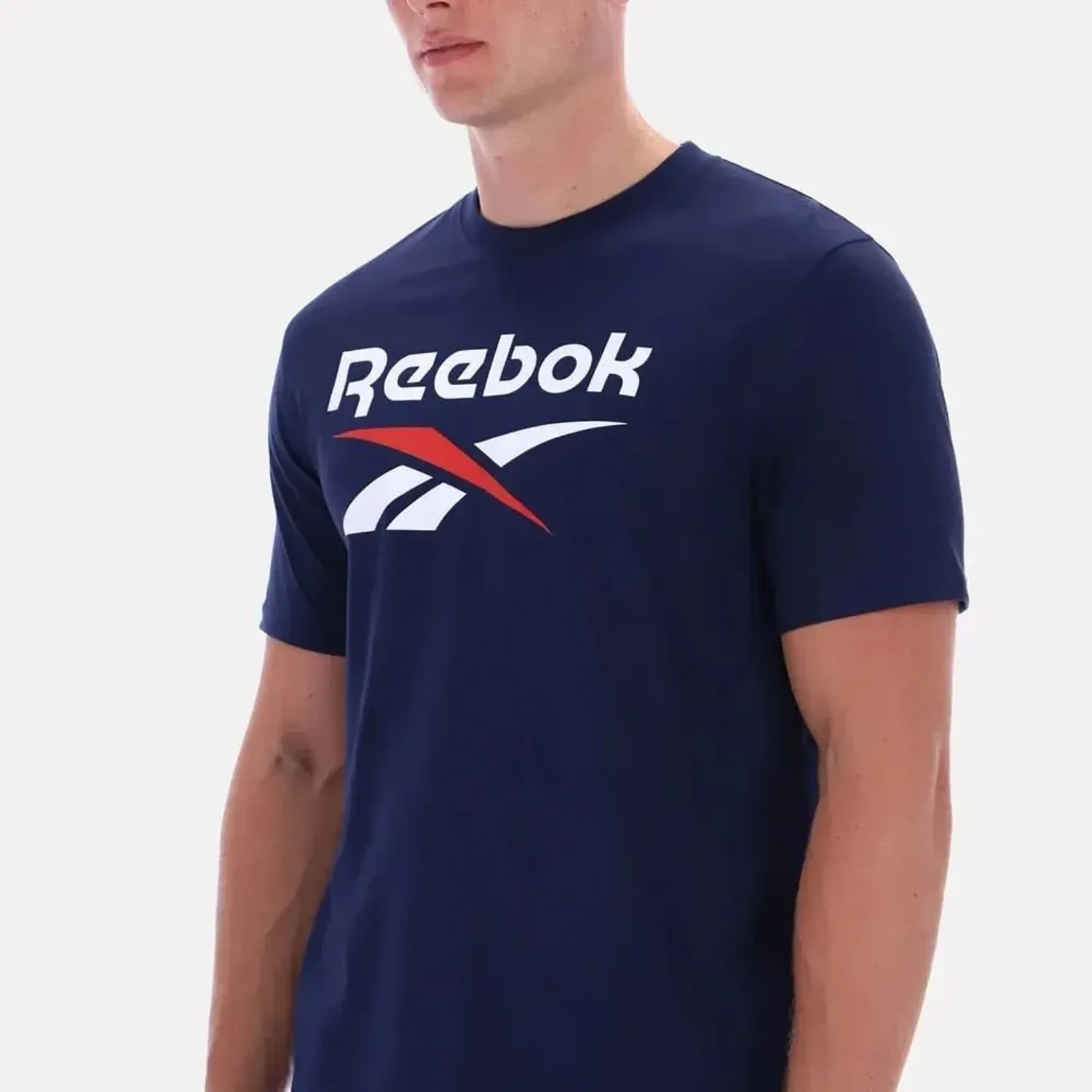 Reebok Polo Reebok Deportivo Hombre Big Logo Tee color azul | Platanitos