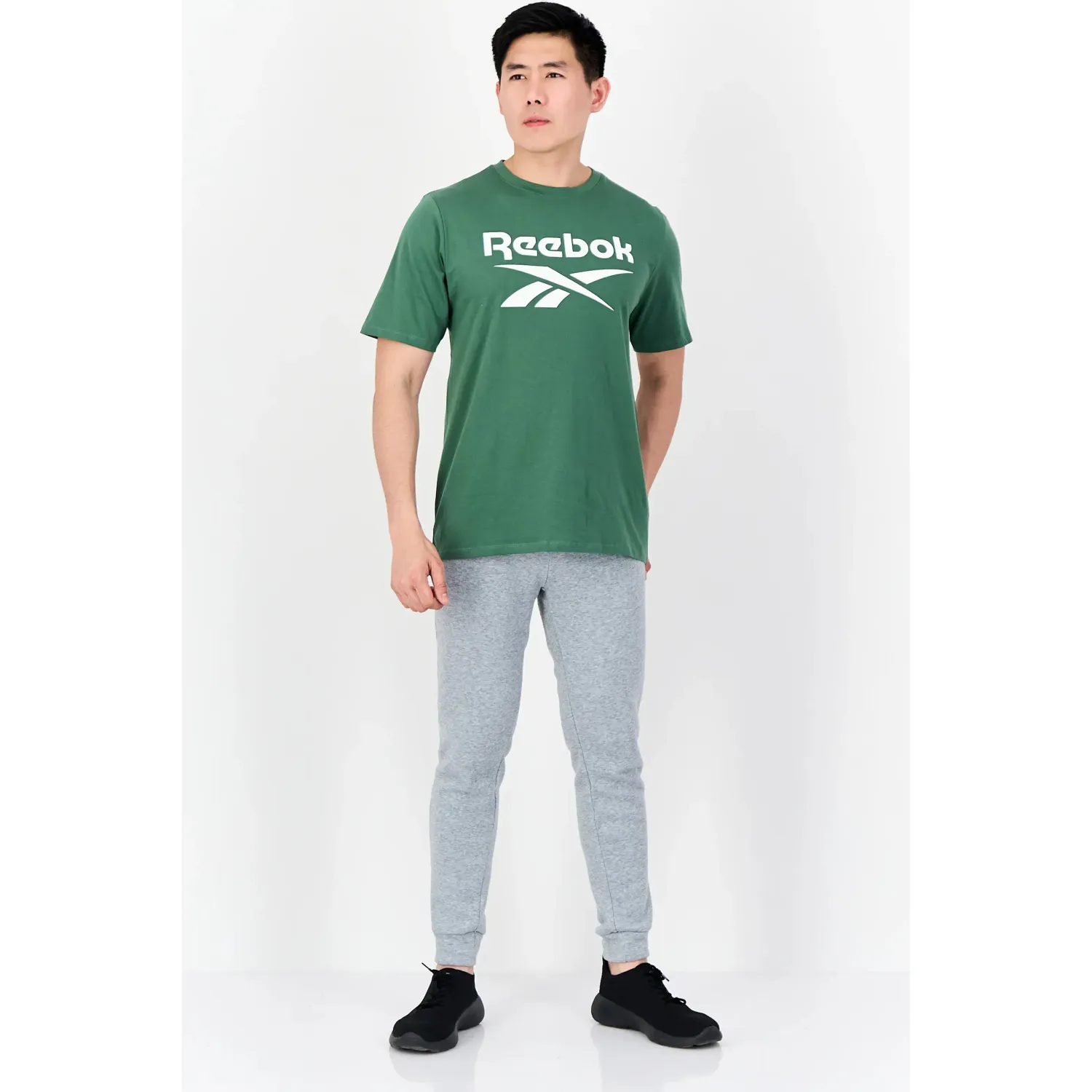Reebok Polo Reebok Deportivo Hombre Big Logo Tee color verde | Platanitos