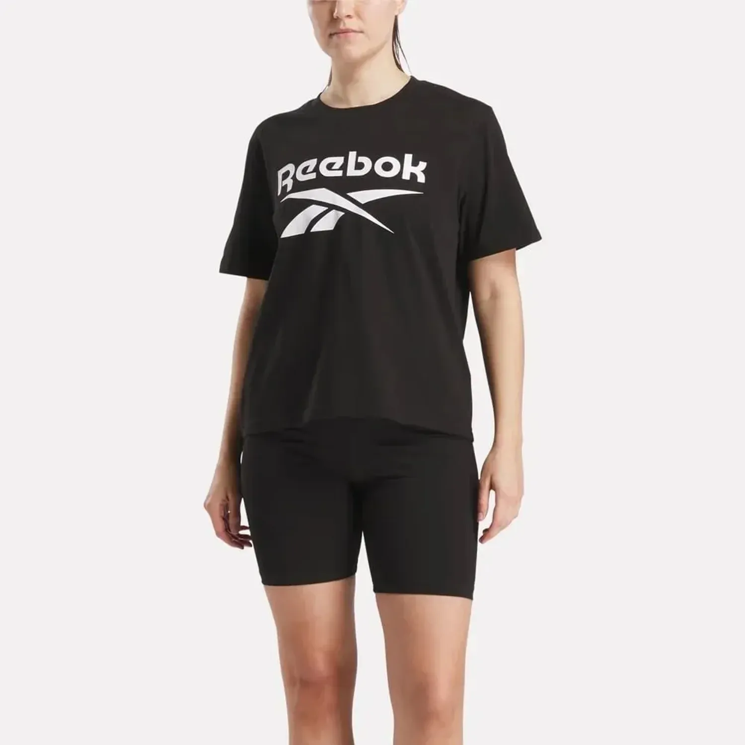 Polo Reebok Deportivo Mujer Women Big Logo Tee color negro | Platanitos