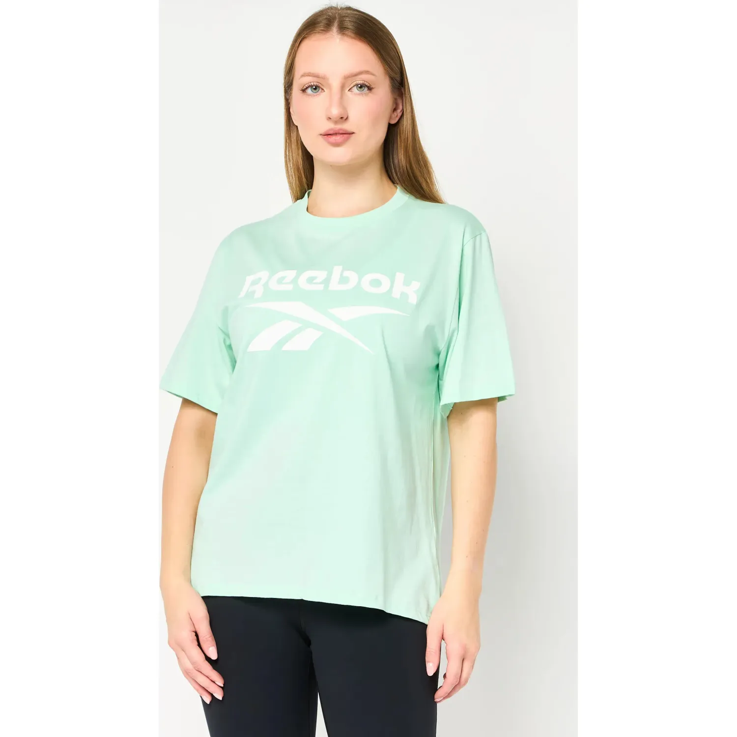 Reebok Polo Reebok Deportivo Mujer Women Big Logo Tee color verde | Platanitos