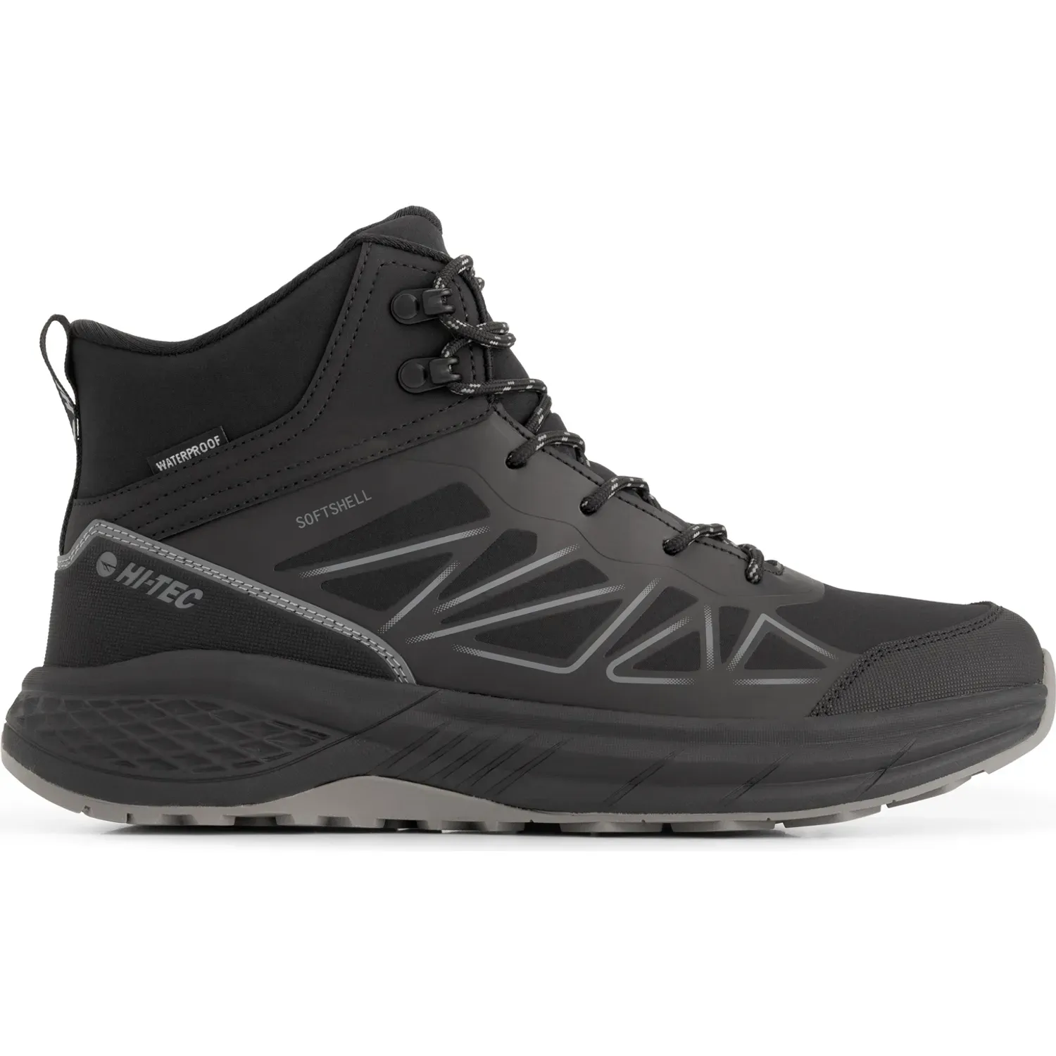 Zapatillas Hi-Tec De Outdoor Hombre Softshell Mid Wp color negro | Platanitos