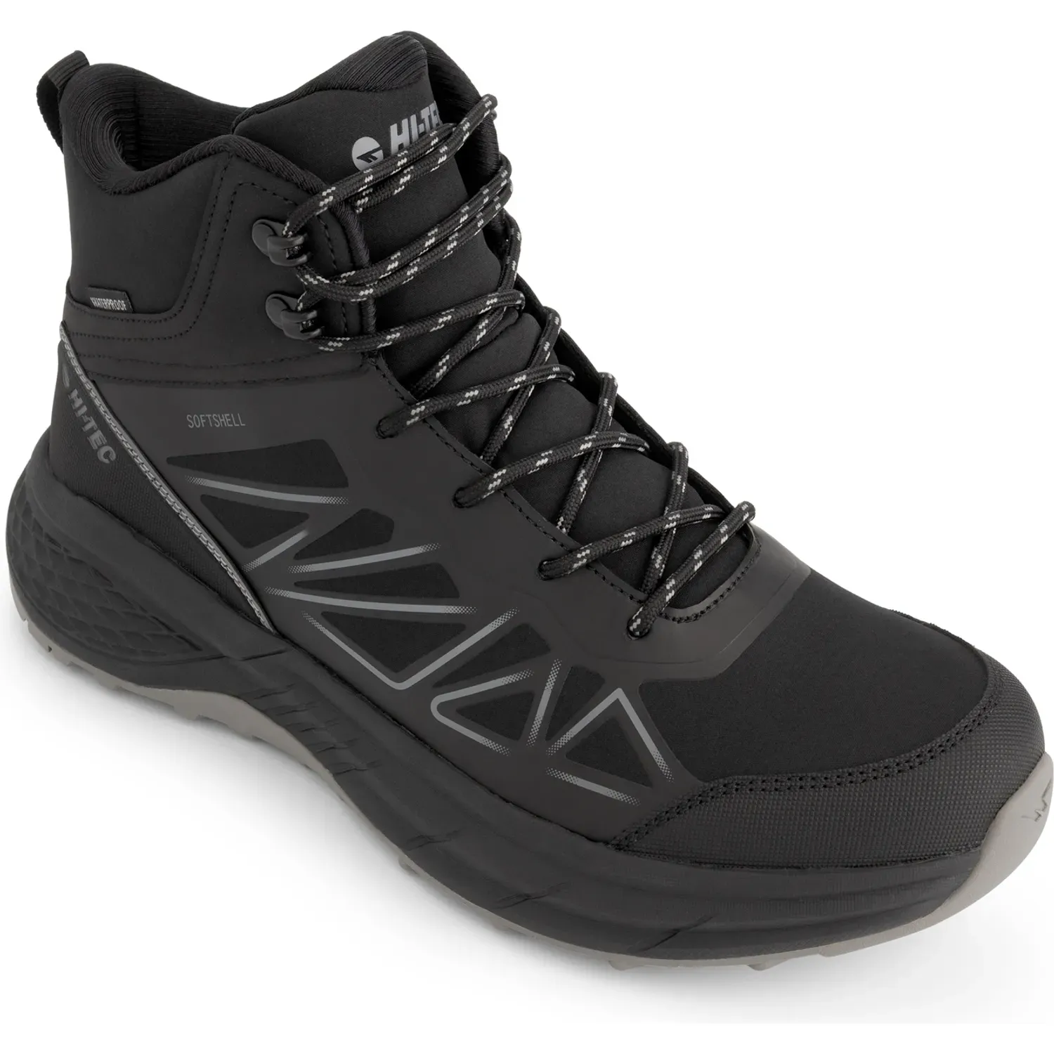 Zapatillas Hi-Tec De Outdoor Hombre Softshell Mid Wp color negro | Platanitos