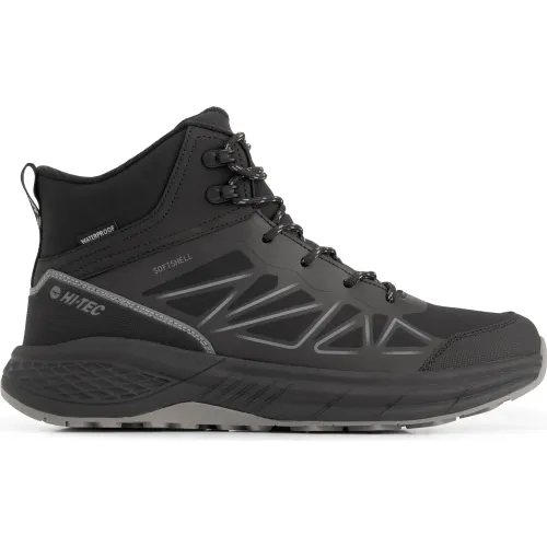 Zapatillas Hi-Tec De Outdoor Hombre Softshell Mid Wp color negro | Platanitos
