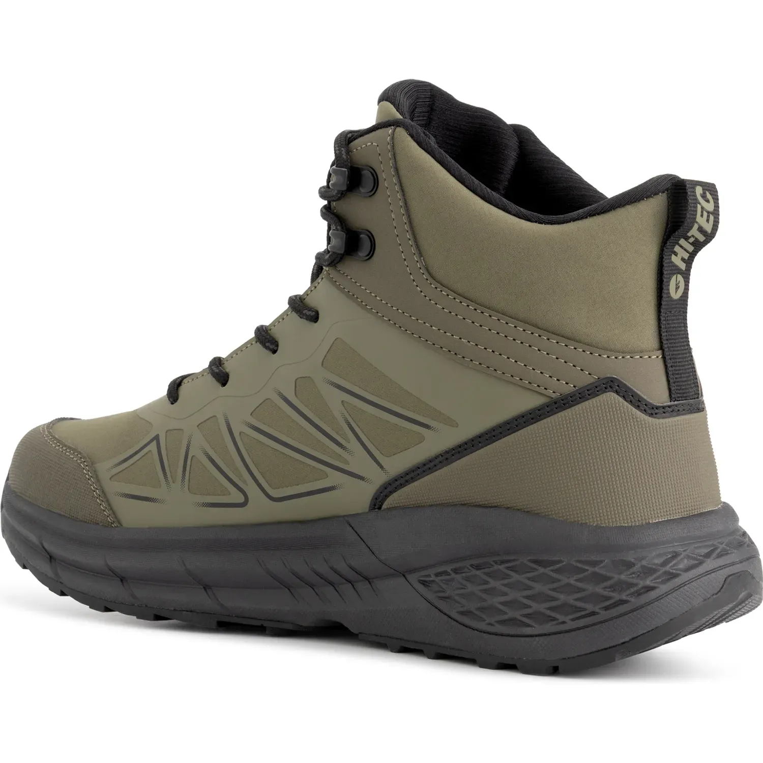Zapatillas Hi-Tec De Outdoor Hombre Softshell Mid Wp color verde | Platanitos