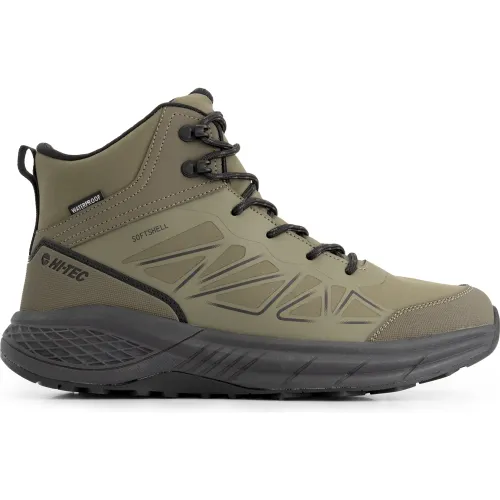 Zapatillas Hi-Tec De Outdoor Hombre Softshell Mid Wp color verde | Platanitos