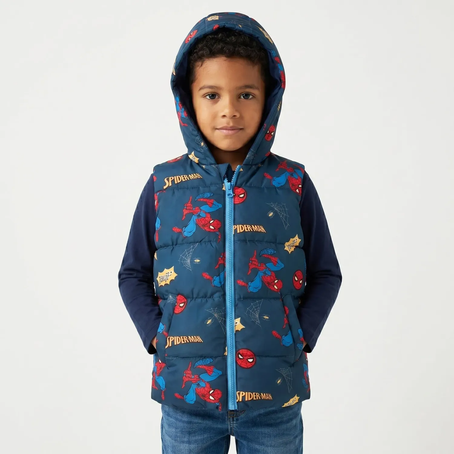 SPIDER-MAN Chaleco Spider-Man Niño Spider-Man-Msm-5122-A color azul | Platanitos