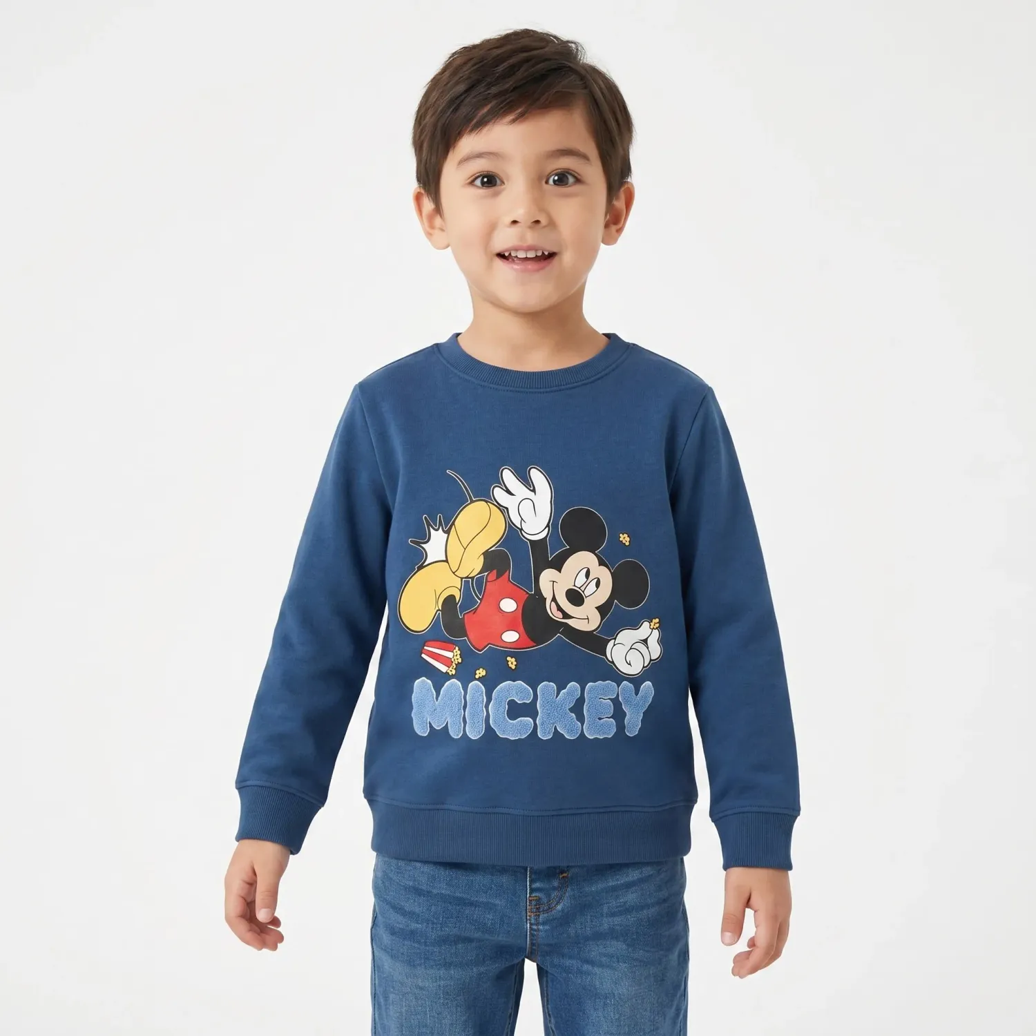 Mickey Mouse Polera Mickey Mouse Niño Mickey Mouse Mik-2516-A color acero | Platanitos