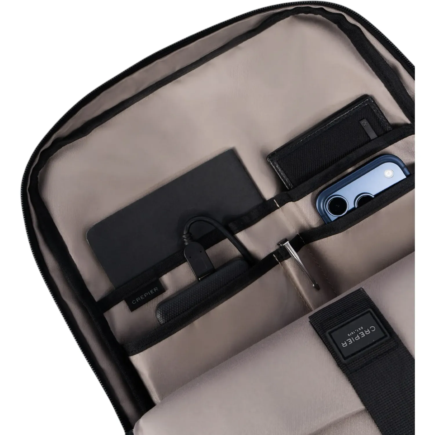 CREPIER Mochila Crepier Hombre Brooks Grande color charcoal | Platanitos