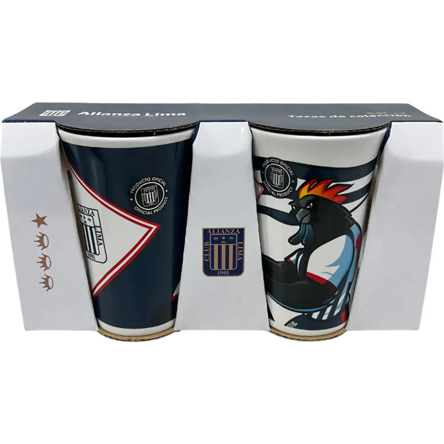 ALIANZA LIMA Set Alianza Lima De Tazas Latte X2 Alianza Lima 360ml color azul | Platanitos