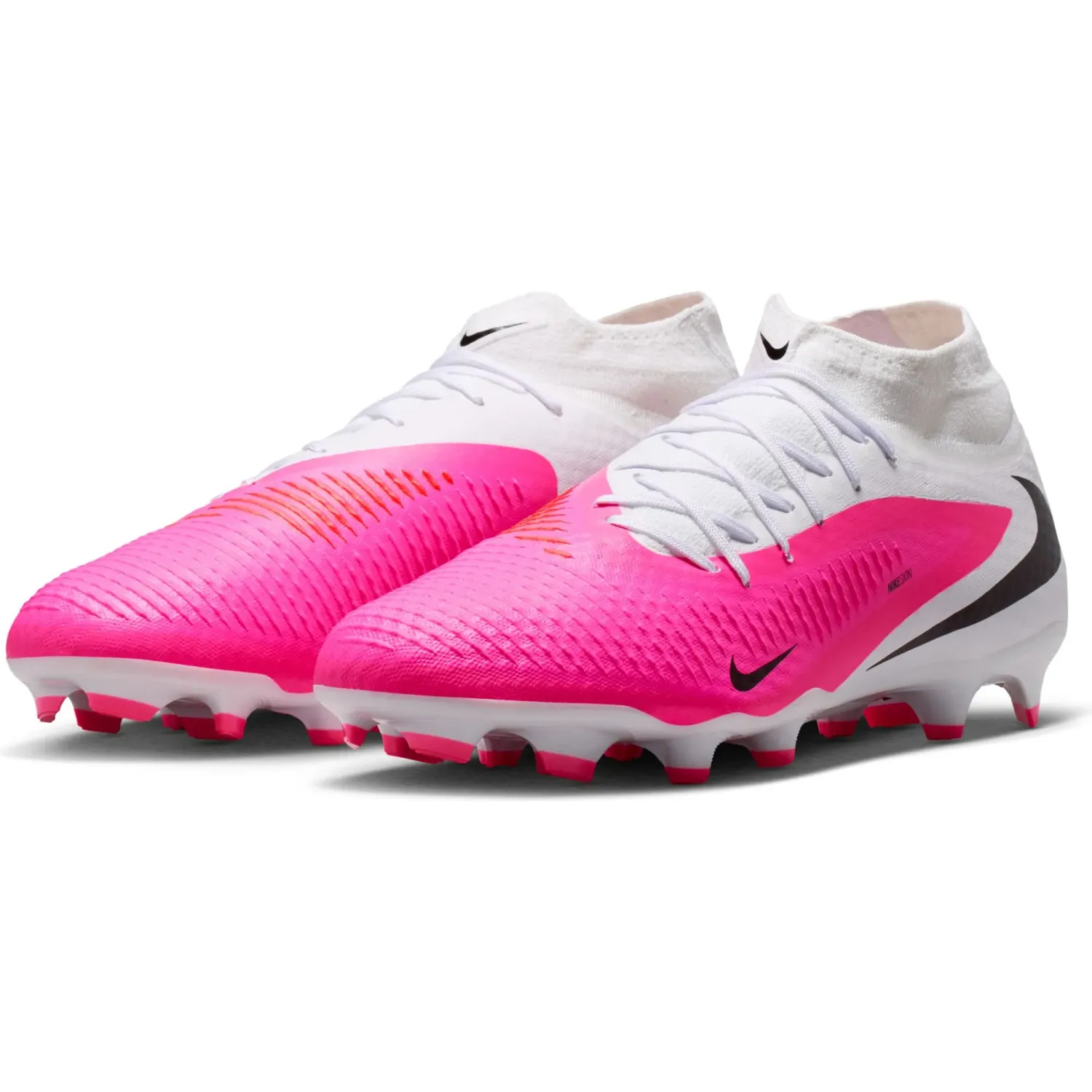 Zapatillas Nike De Futbol Unisex Phantom 6 High Acad Fg/Mg T color blanco / fucsia | Platanitos