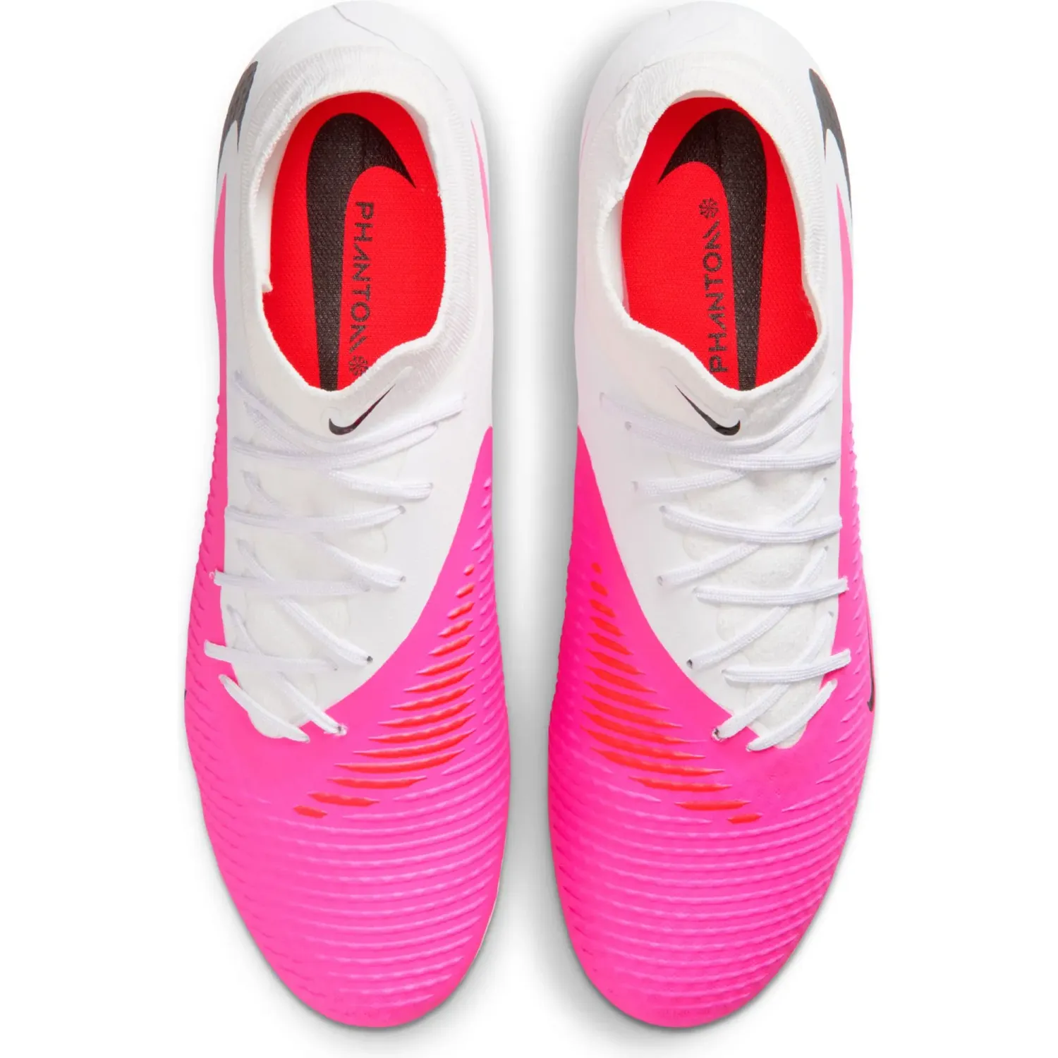 Zapatillas Nike De Futbol Unisex Phantom 6 High Acad Fg/Mg T color blanco / fucsia | Platanitos