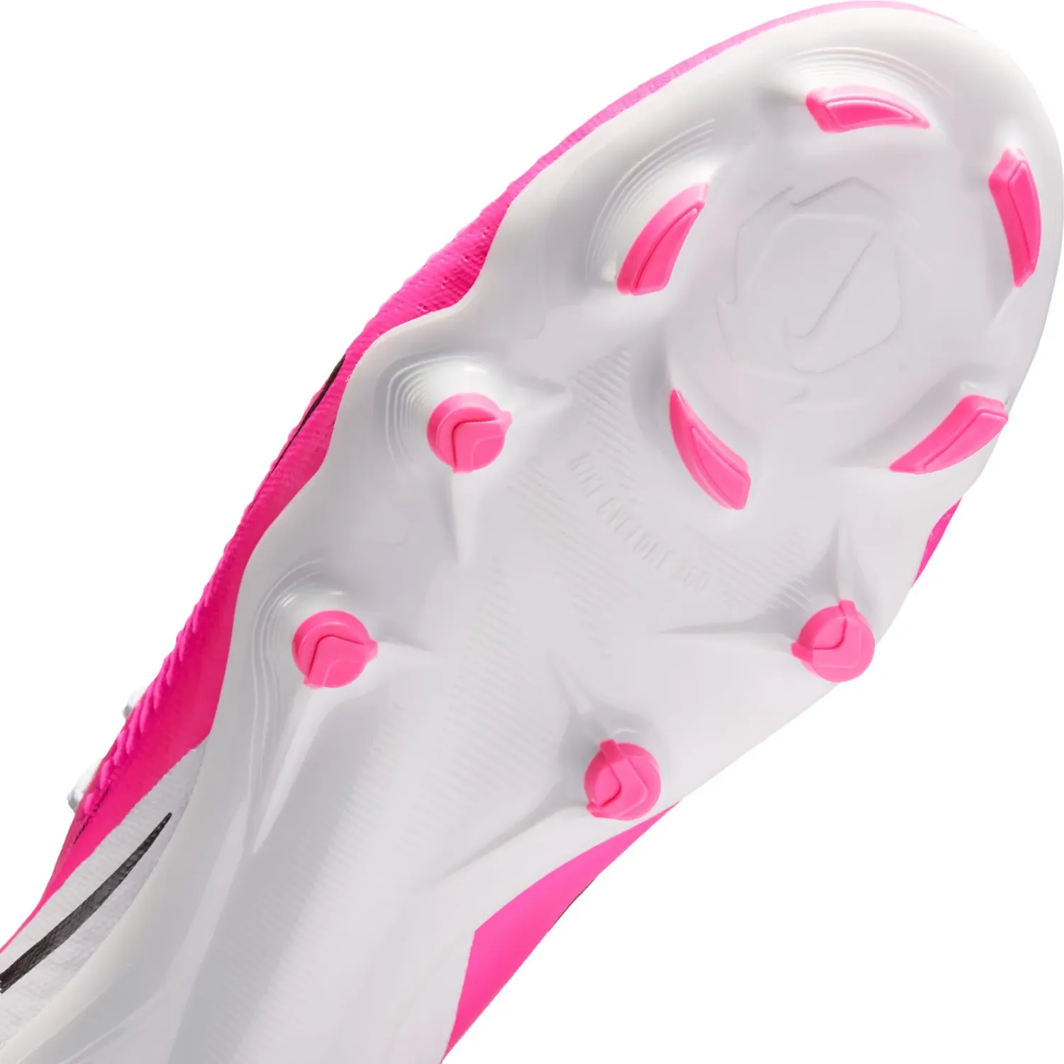 Zapatillas Nike De Futbol Unisex Phantom 6 High Acad Fg/Mg T color blanco / fucsia | Platanitos
