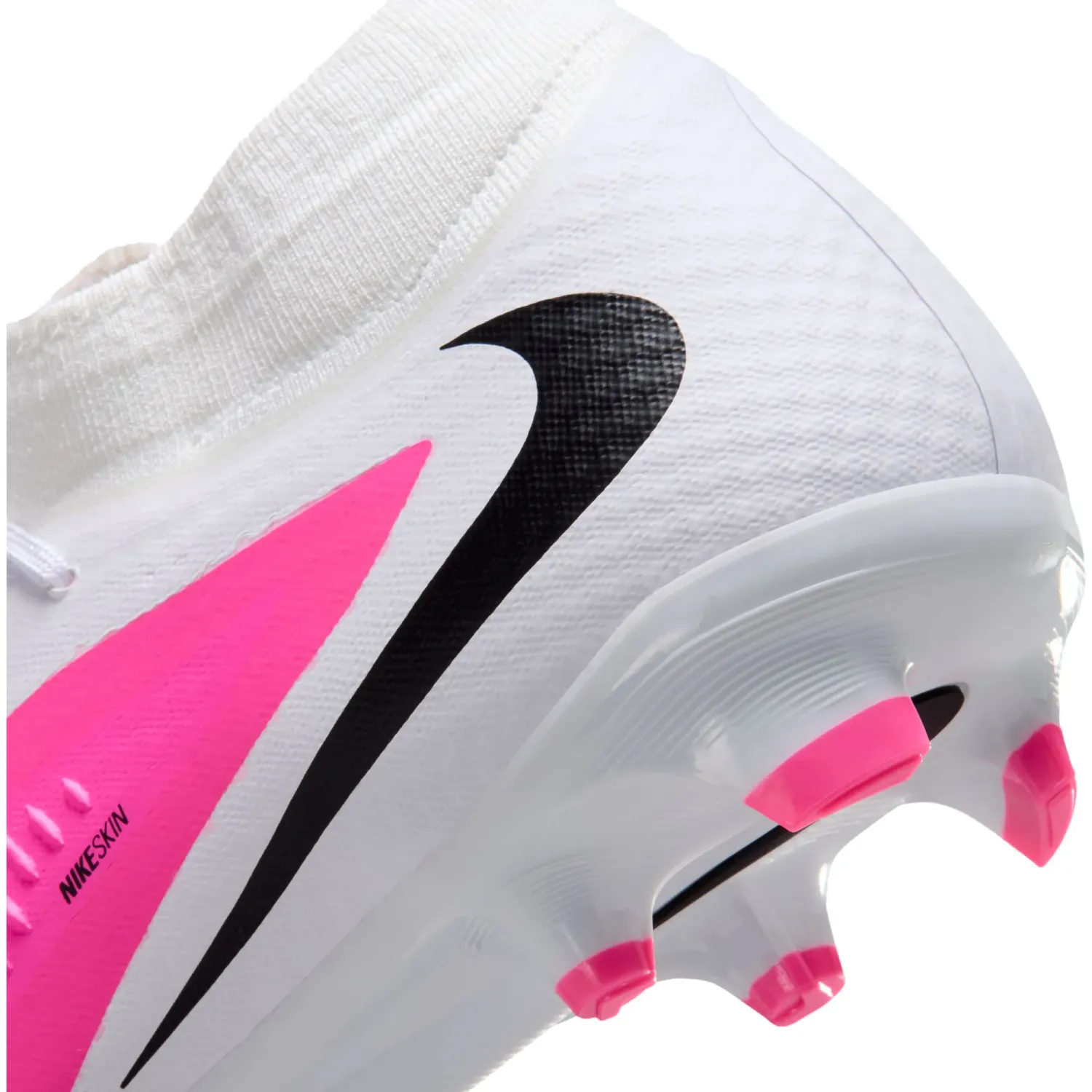Zapatillas Nike De Futbol Unisex Phantom 6 High Acad Fg/Mg T color blanco / fucsia | Platanitos