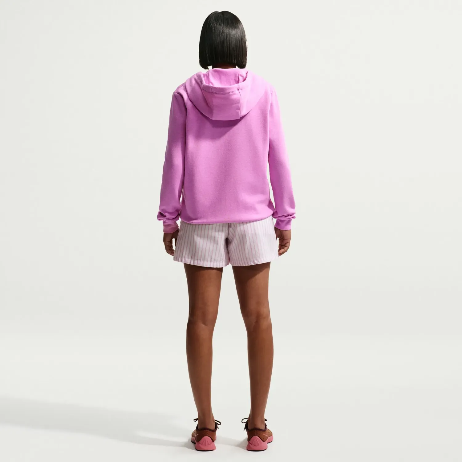 Polera Nike Sportswear Mujer Club Fleece Full Zip color magenta | Platanitos