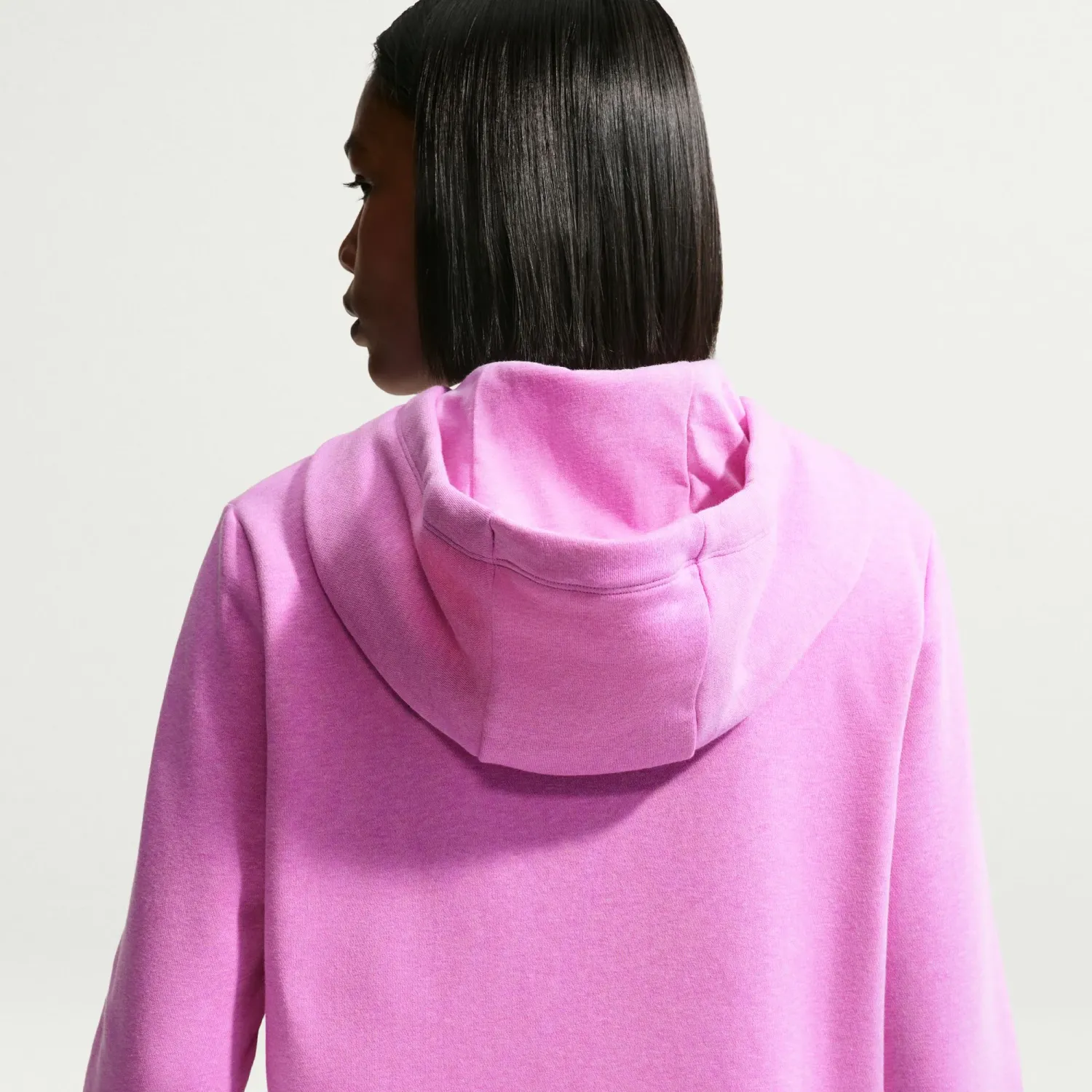 Polera Nike Sportswear Mujer Club Fleece Full Zip color magenta | Platanitos