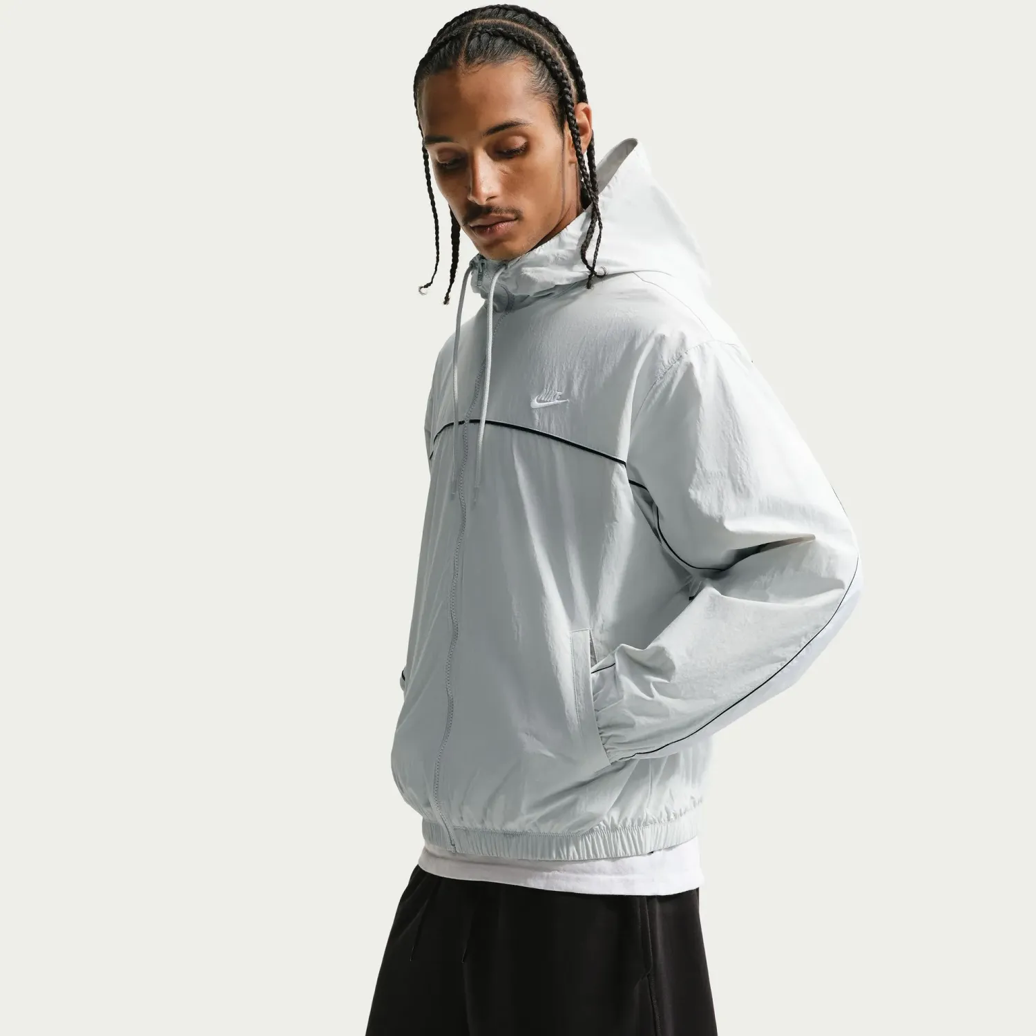 Casaca Nike Deportivo Hombre M Nk Club Athlete Hd Jacket color blanco | Platanitos