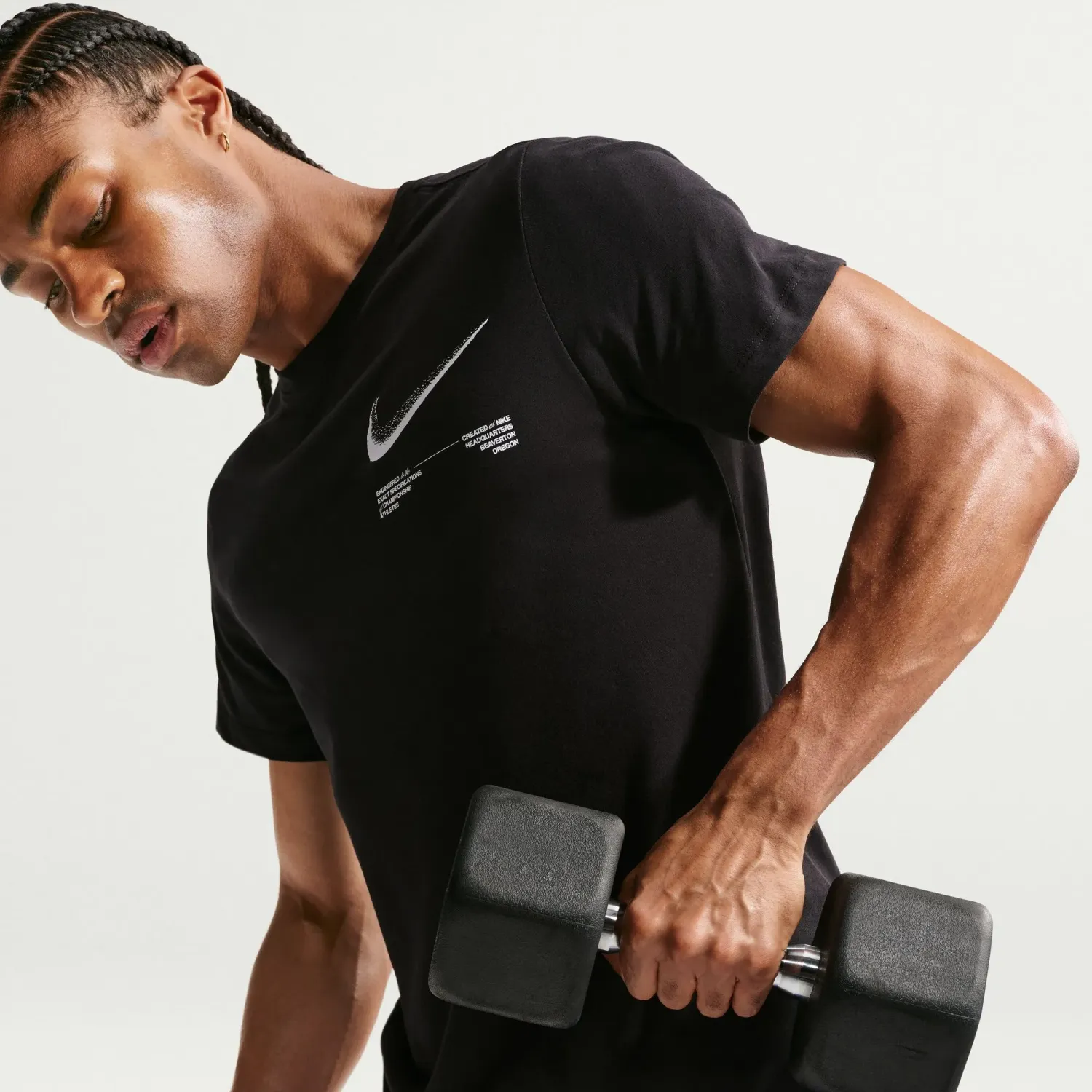 Nike Polo Nike Training Hombre M Nk Df Tee Std Hbr Su26 color negro | Platanitos