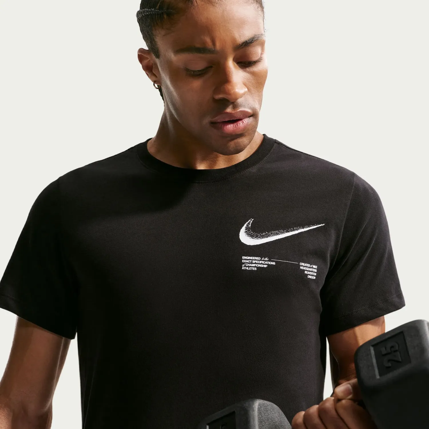 Nike Polo Nike Training Hombre M Nk Df Tee Std Hbr Su26 color negro | Platanitos