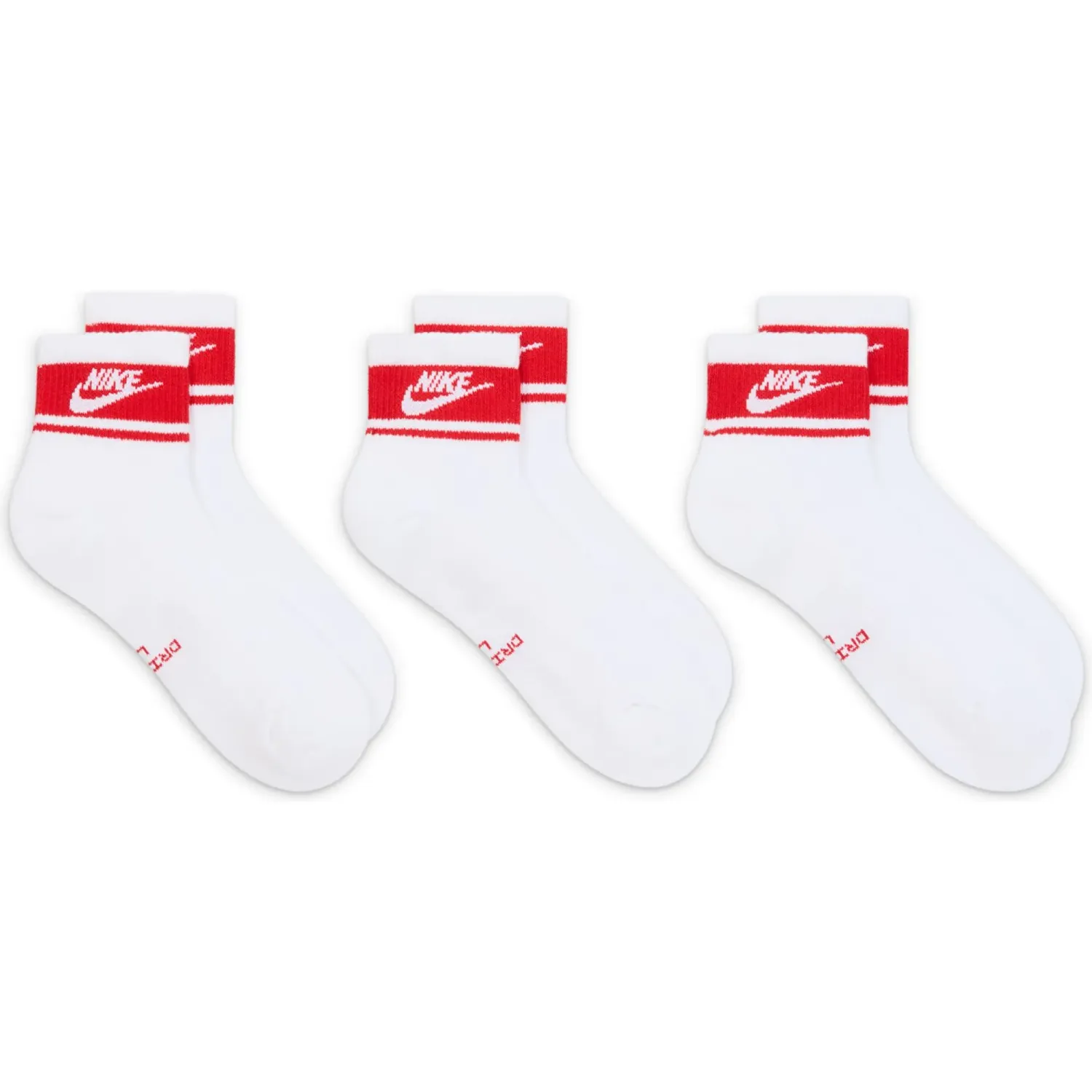 Nike Medias Nike Deportiva Unisex Everyday Elevated Ankle Socks 3pack color blanco | Platanitos