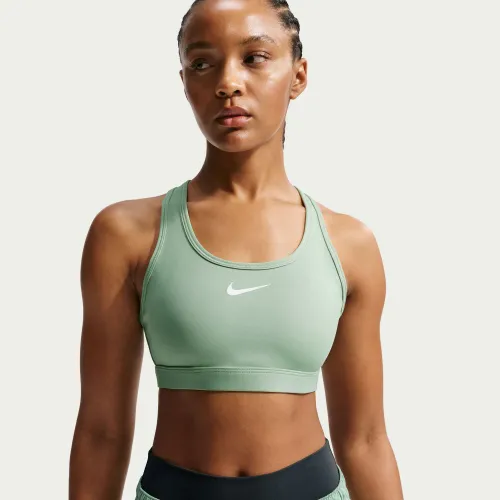 Top Nike Training Mujer Dri-Fit Swoosh - Soporte Medio color blanco | Platanitos