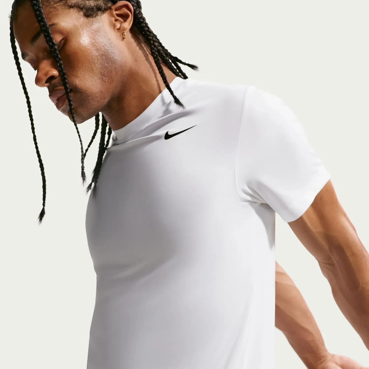 Nike Polo Nike Training Hombre Dri-Fit Standard Fit Flex color blanco | Platanitos