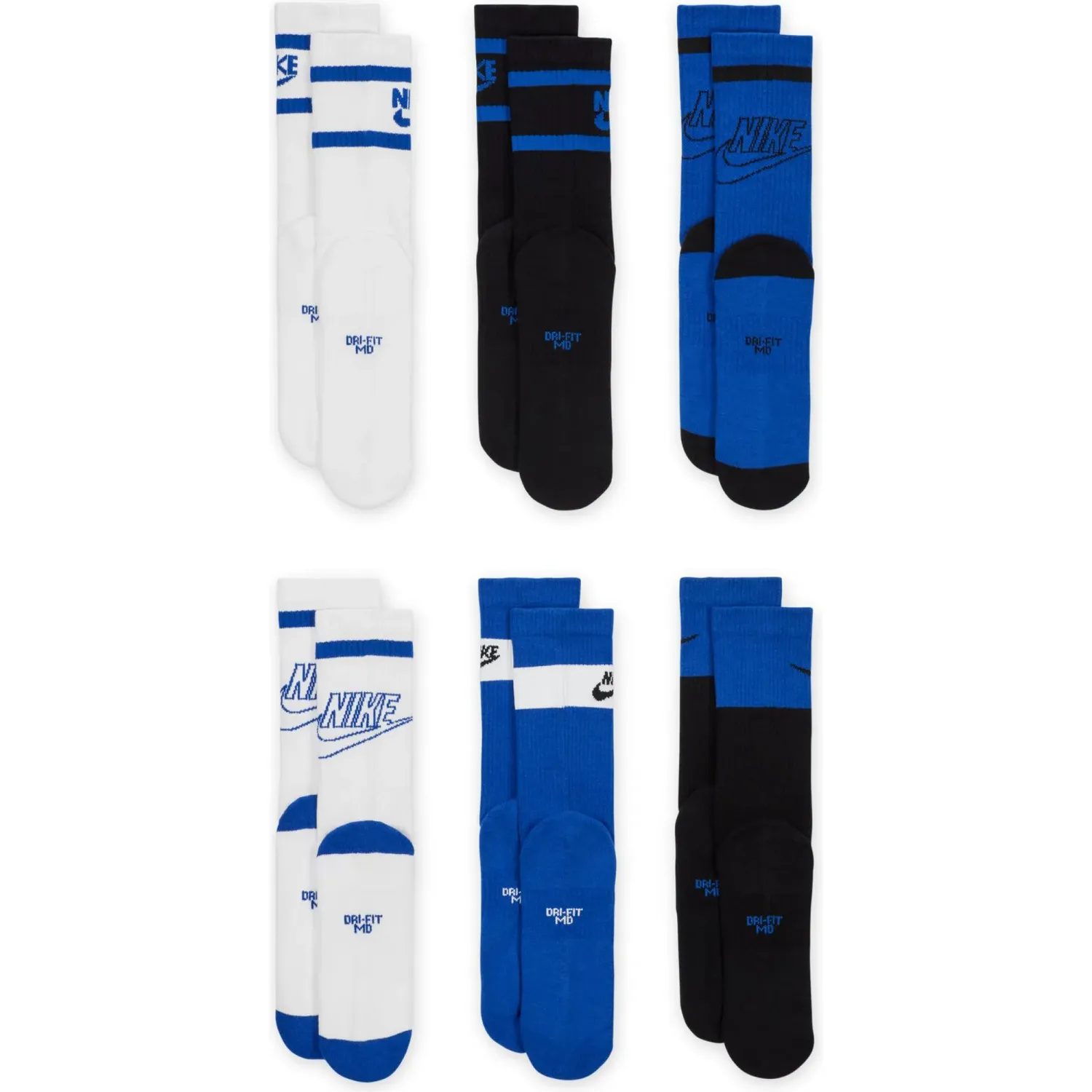 Nike Medias Nike Deportiva Juvenil Everyday Cushioned Crew Socks 6pack color varios | Platanitos