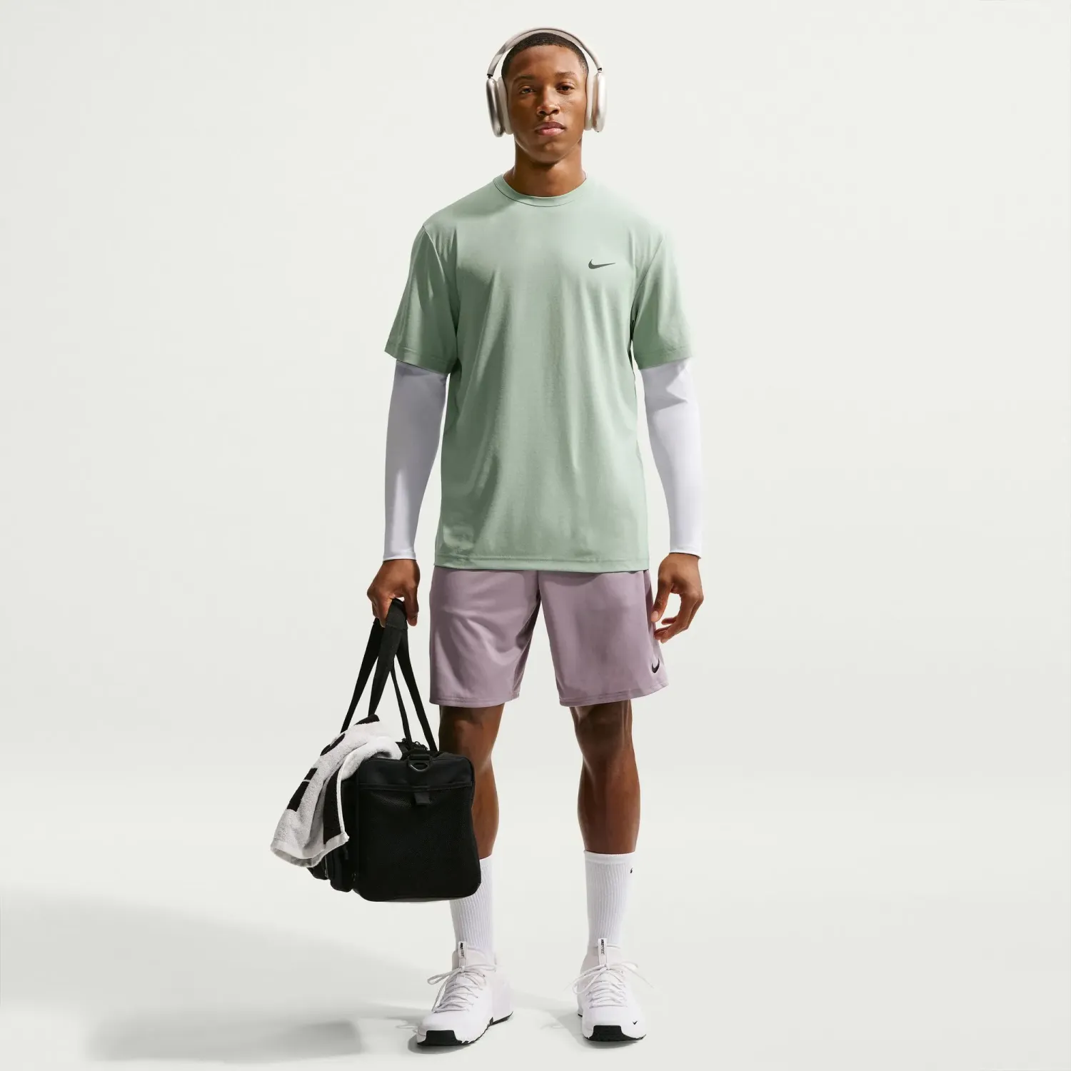 Nike Polo Nike Training Hombre Dri-Fit Uv Hyverse color gris | Platanitos