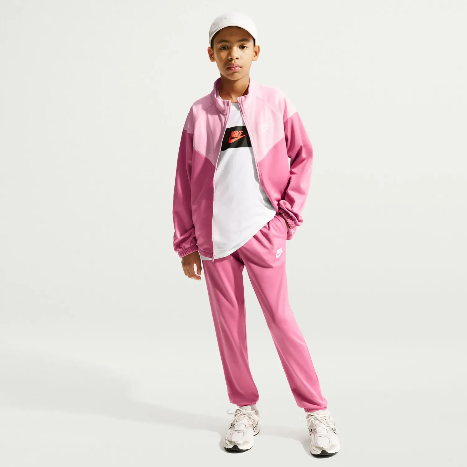 Nike Conjunto Nike Sportswear Juvenil Dri-Fit Tracksuit color rosa | Platanitos